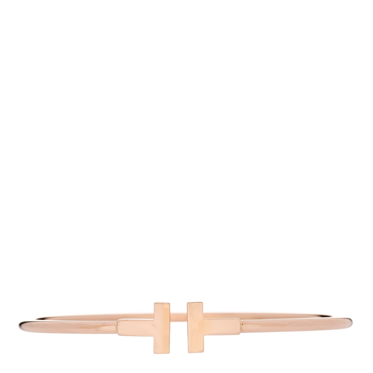 Tiffany 18K Rose Gold T Wire Bracelet 1 of 3