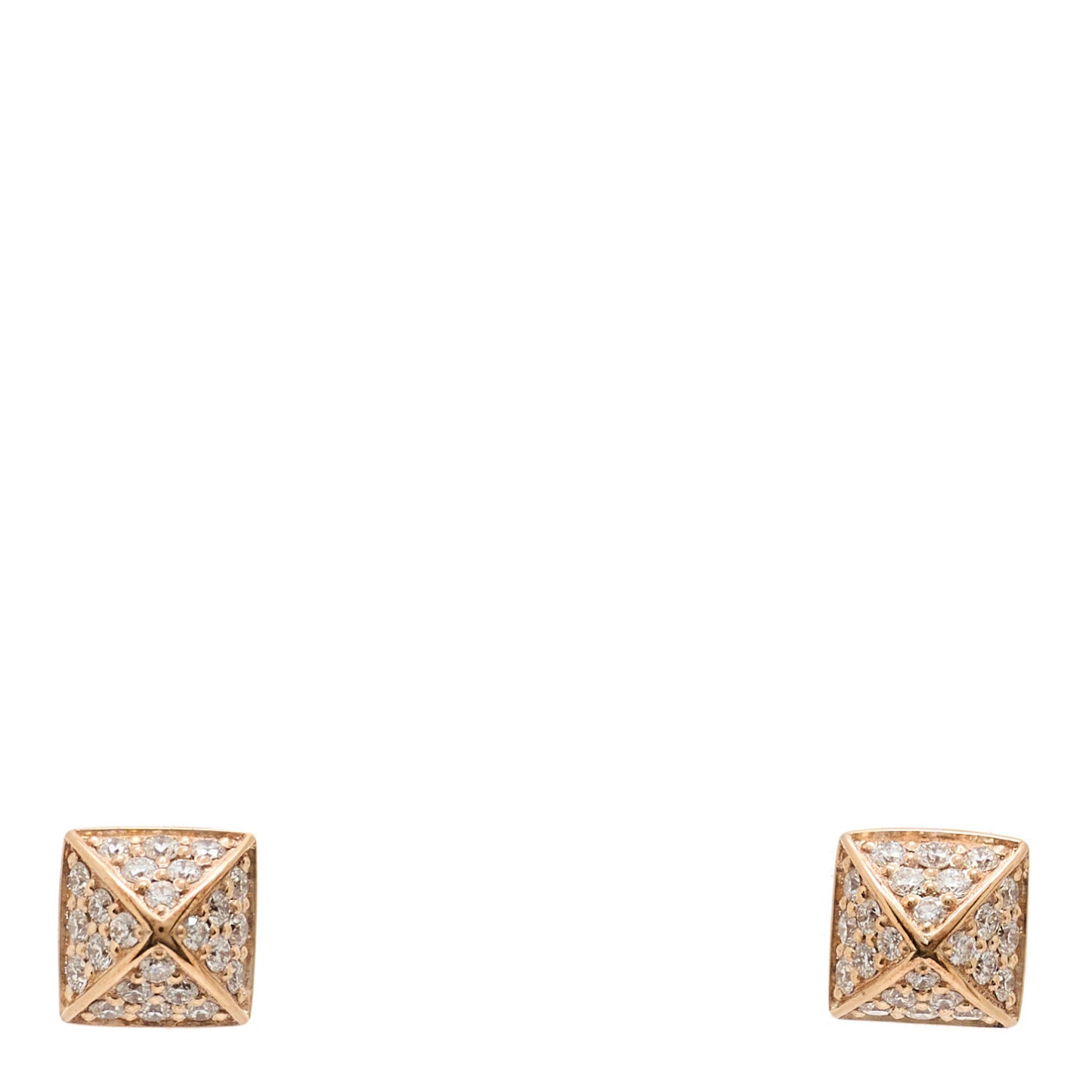 18K Rose Gold Diamond Clou d'H Stud Earrings