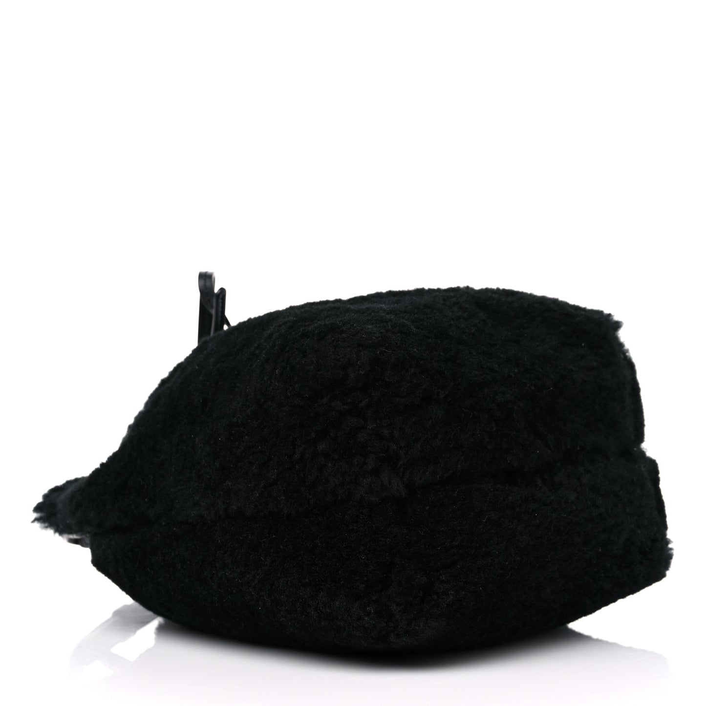 Shearling Mini Bucket Bag Black