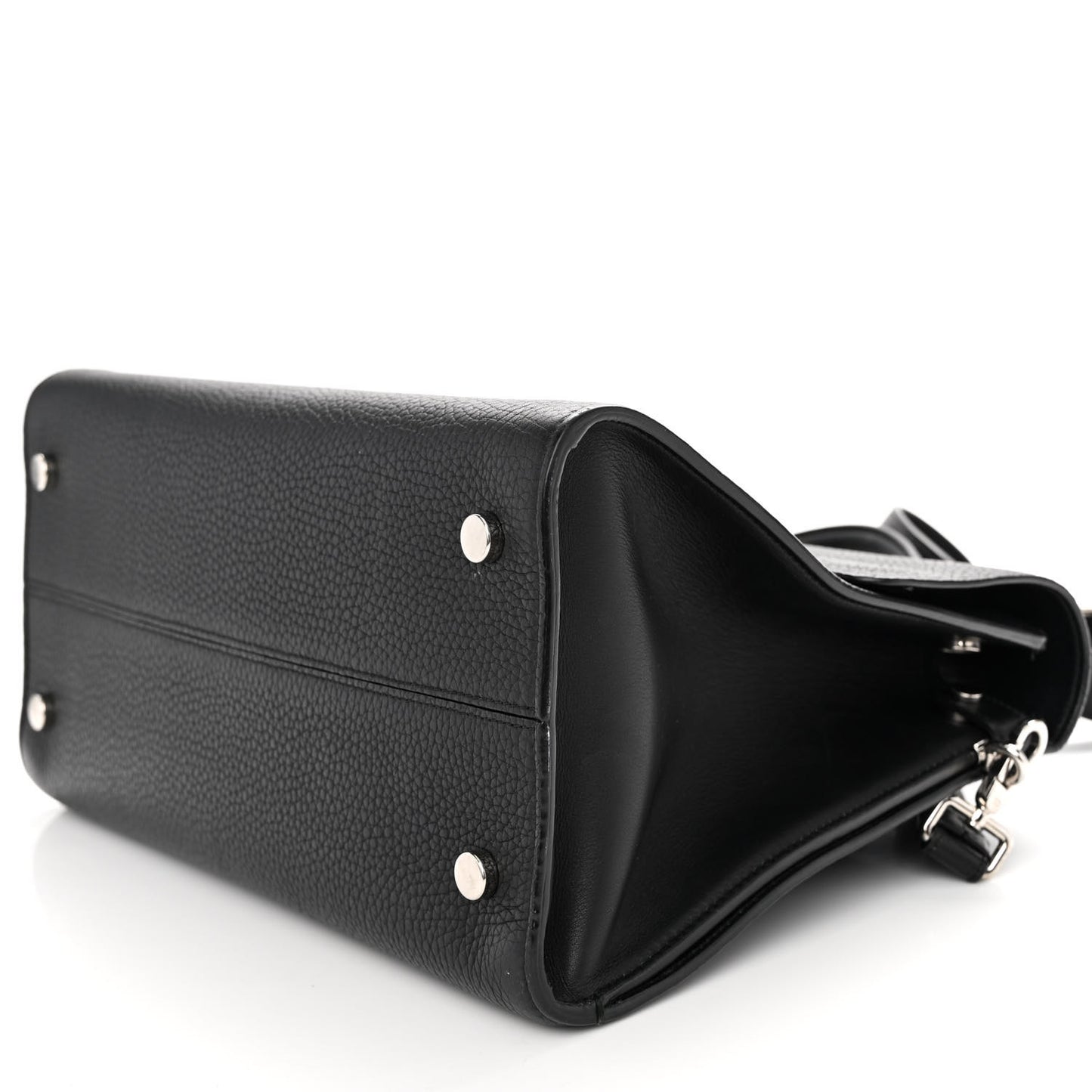 Grained Calfskin Medium Diorever Flap Black