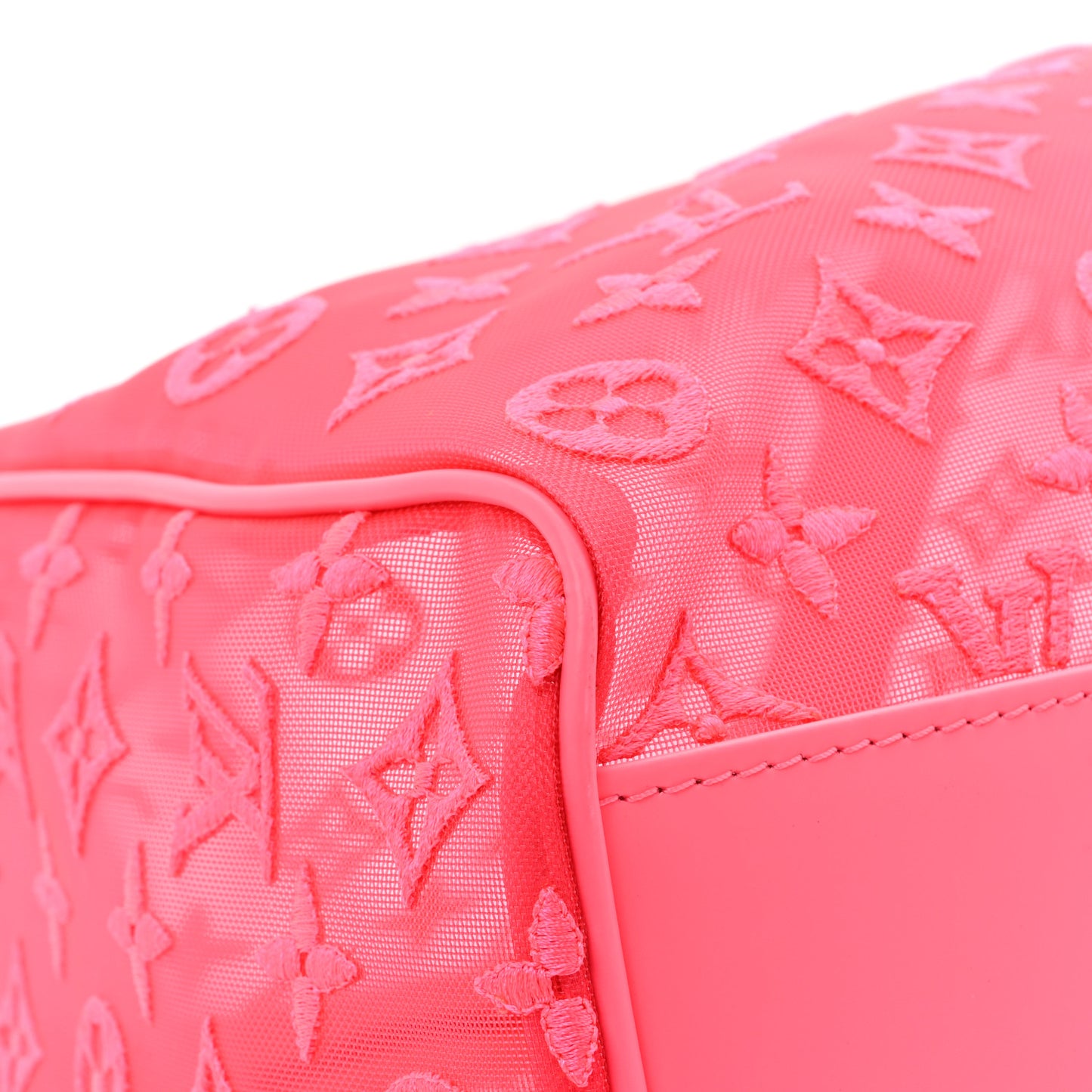 Monogram Fluo See Through Keepall Bandouliere 50 Rose