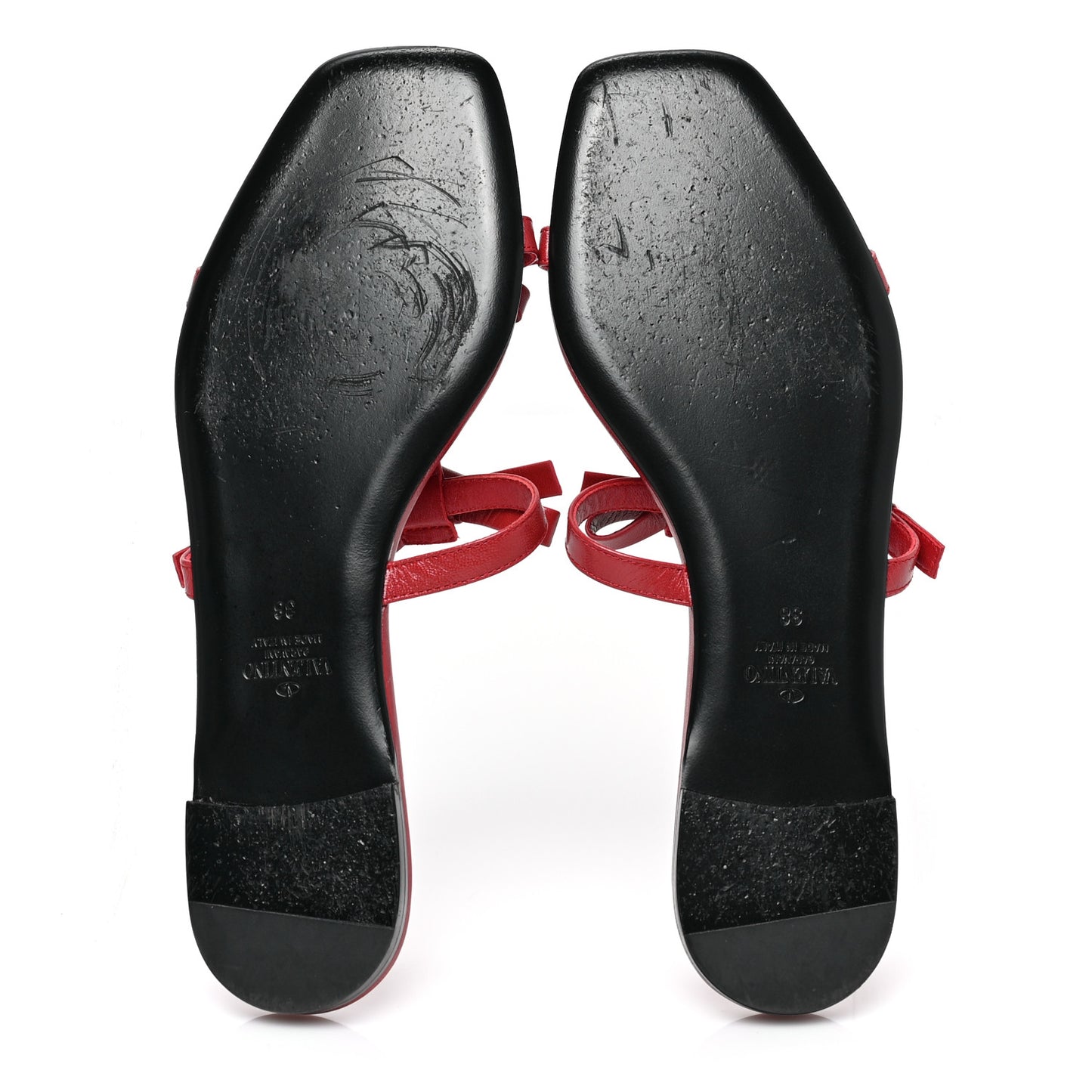 Nappa French Bow Sandals Rosso 38 Rosso Valentino
