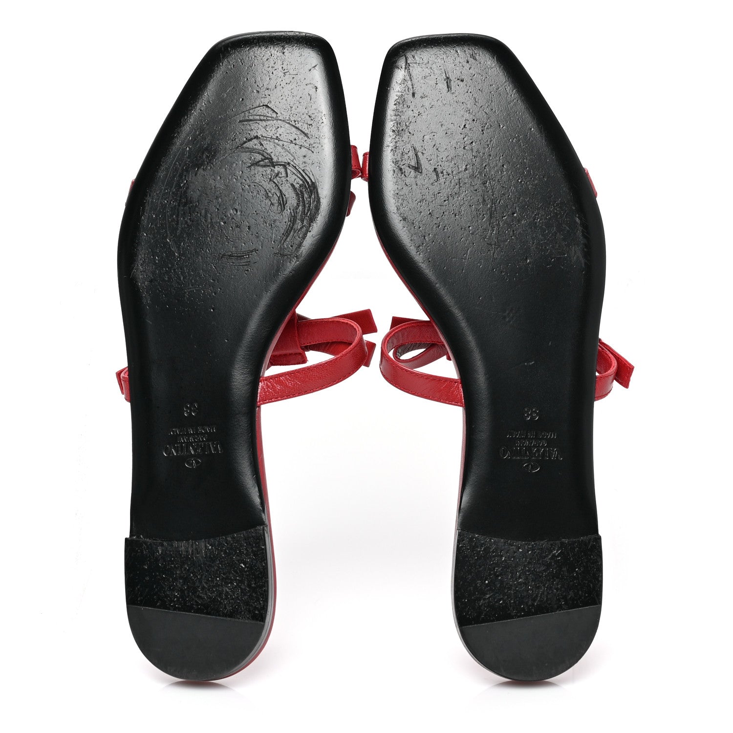 Valentino Garavani Nappa French Bow Sandals Rosso 38 Rosso Valentino 5 of 8