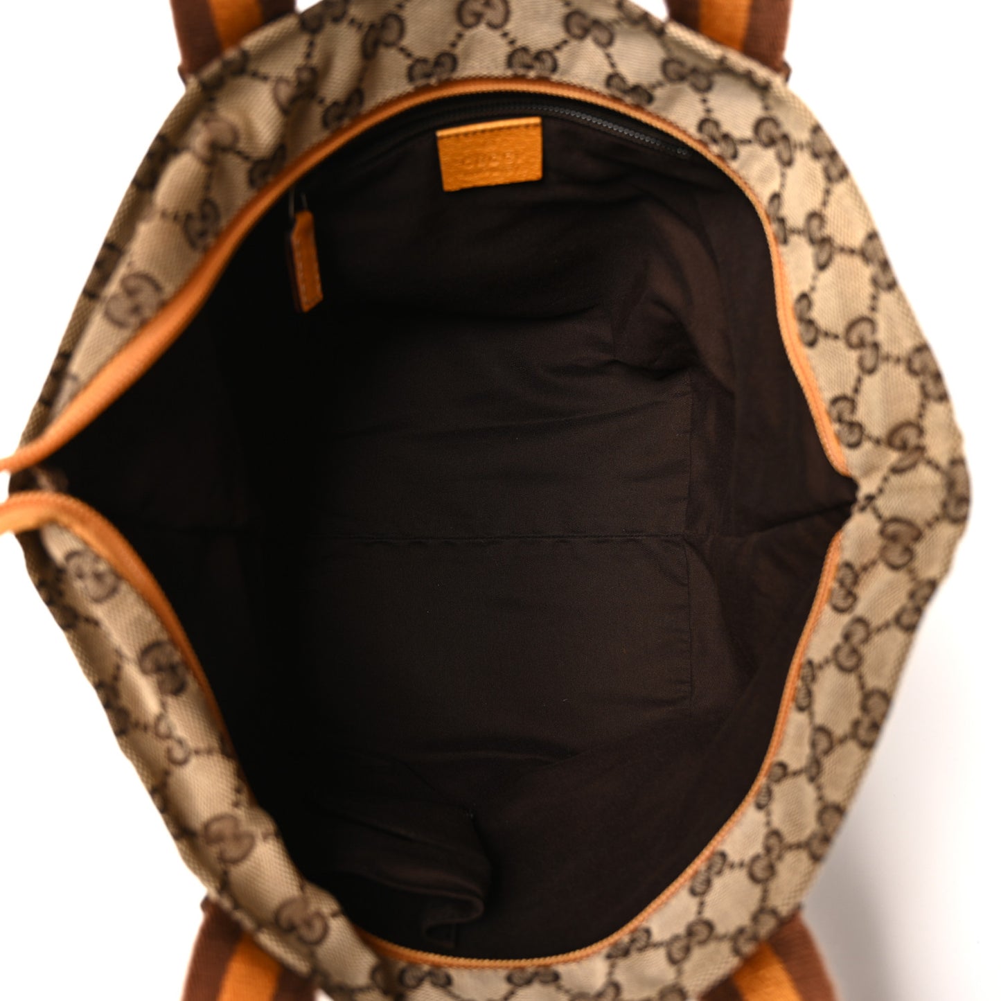 GG Monogram Small Web Handle Bucket Tote Yellow