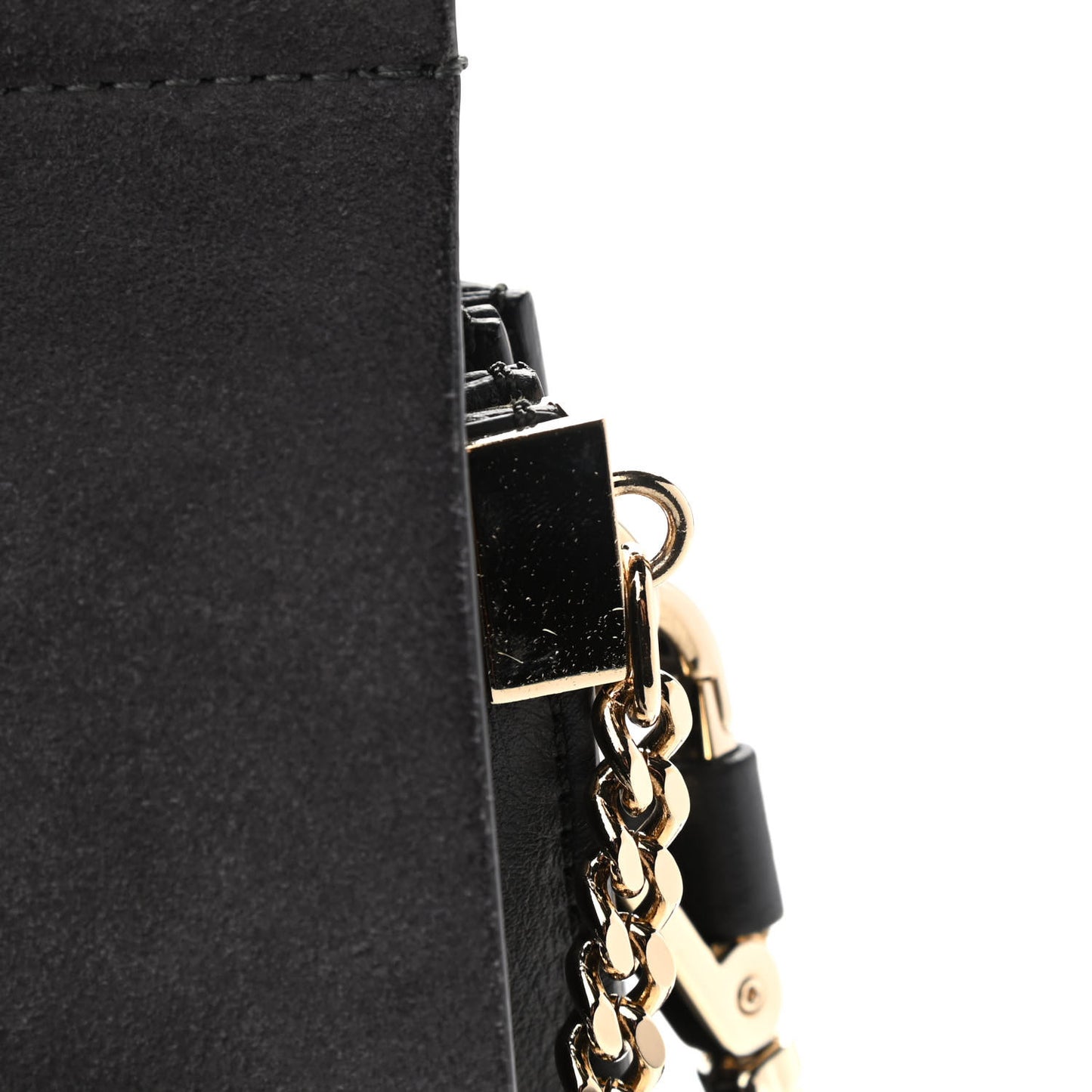 Suede Calfskin Medium Faye Shoulder Bag Carbon Grey