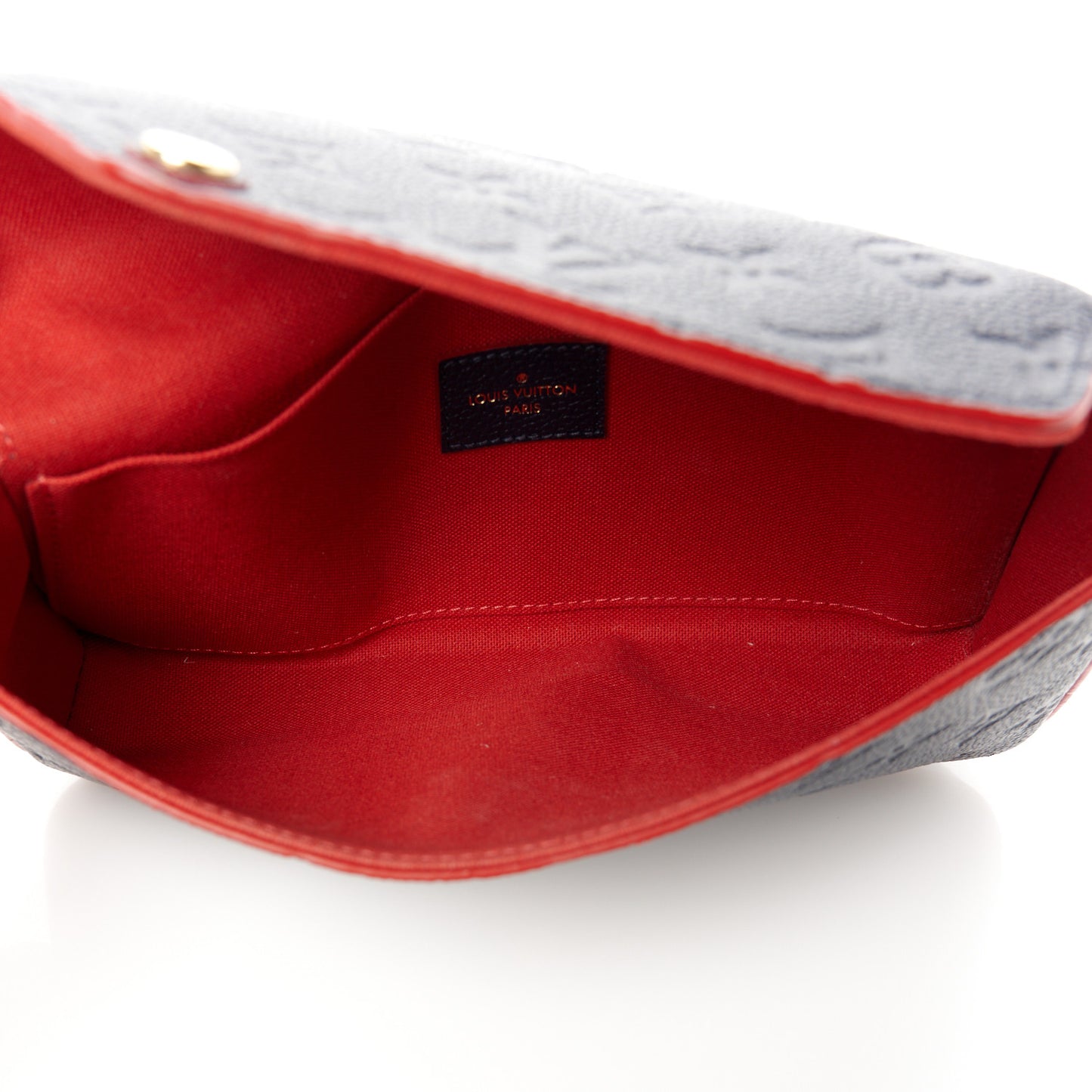 Empreinte Pochette Felicie Chain Wallet Marine Rouge