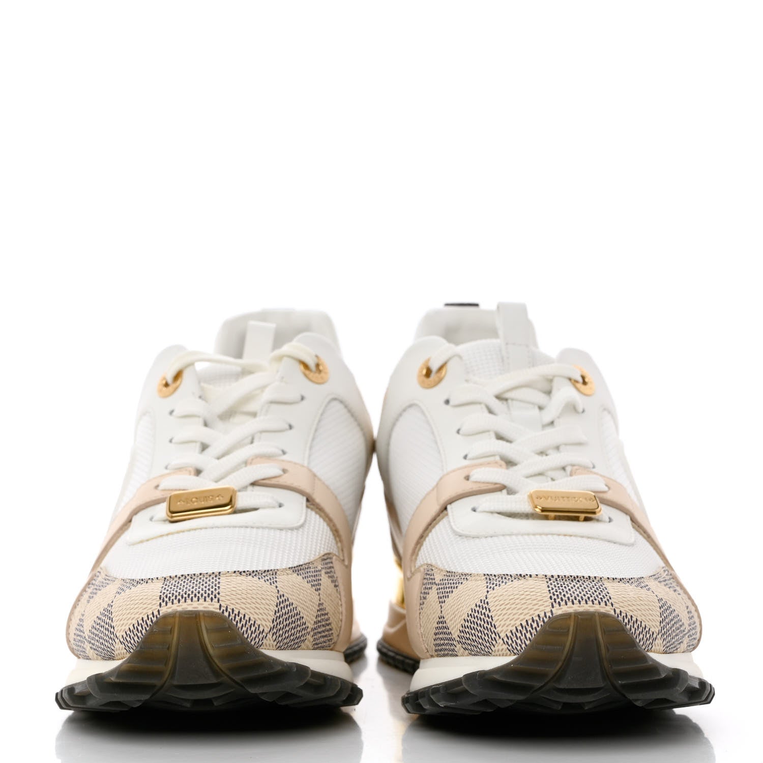 Louis Vuitton Calfskin Damier Azur Run Away Sneakers 39.5 White 2 of 9