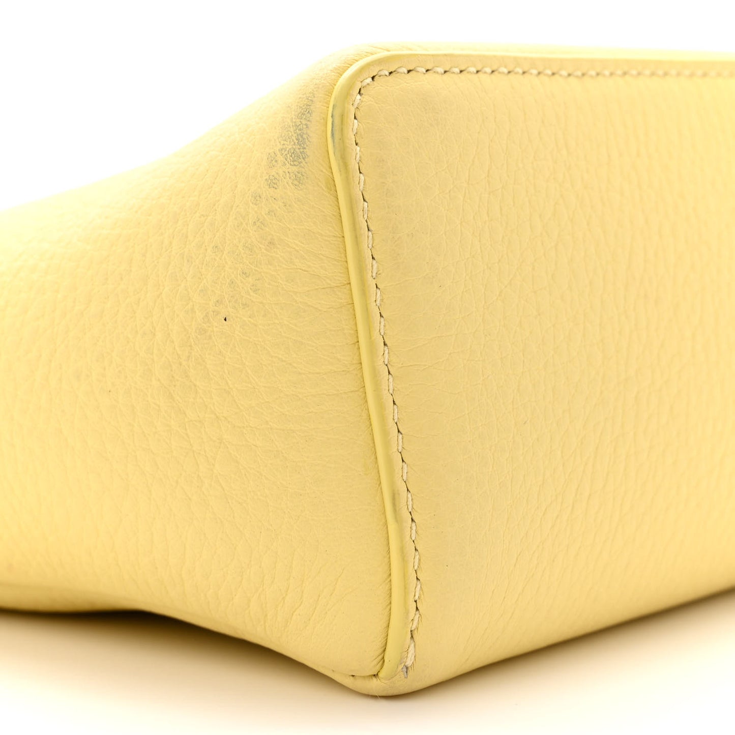 Grained Calfskin L19 Extra Pocket Pouch Yellow