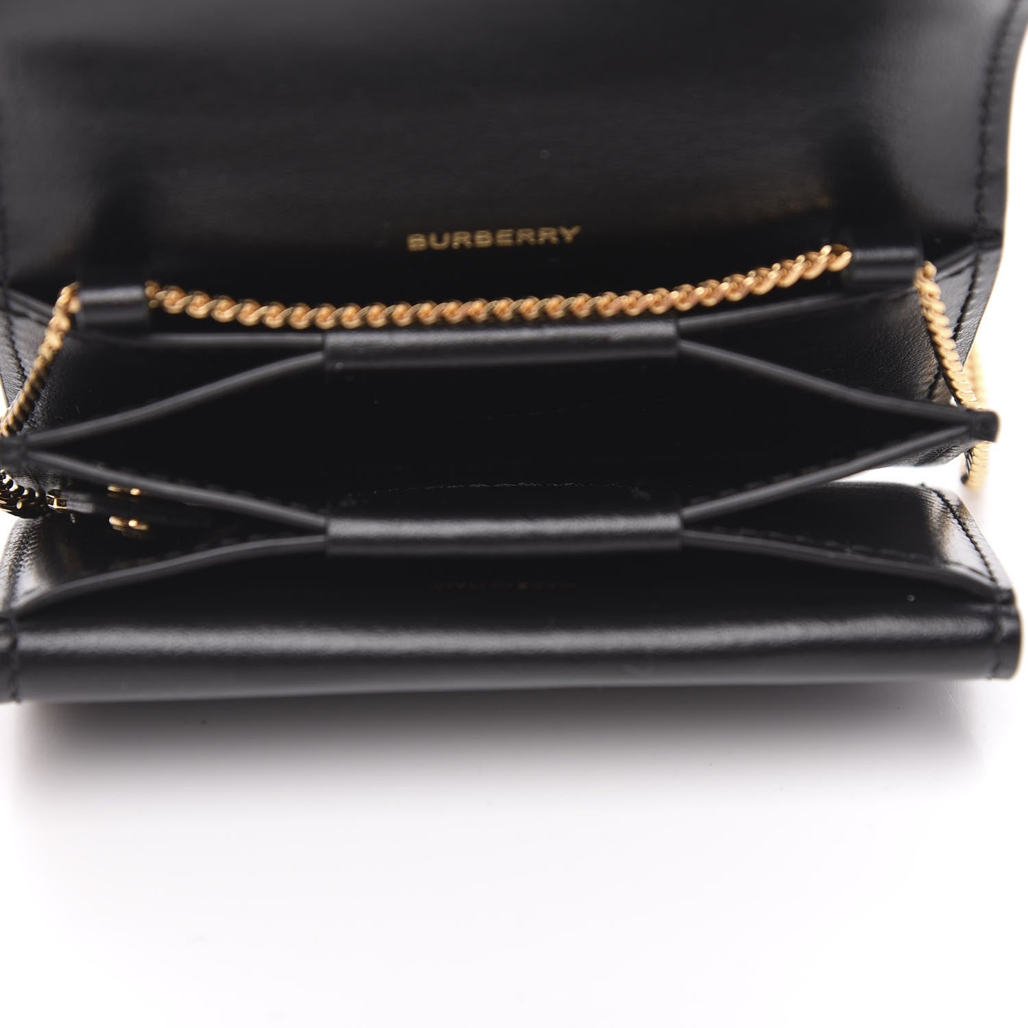 Burberry Lambskin Quilted Card Case With Detachable Strap Black 5 of 9