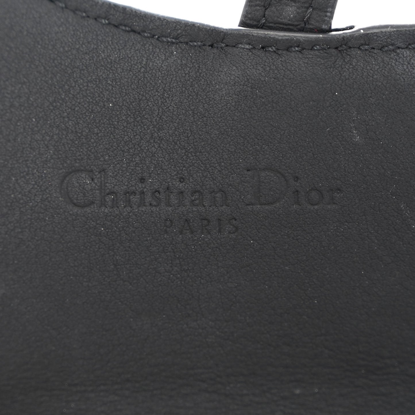 Ultra Matte Calfskin Nano Saddle Chain Pouch Black