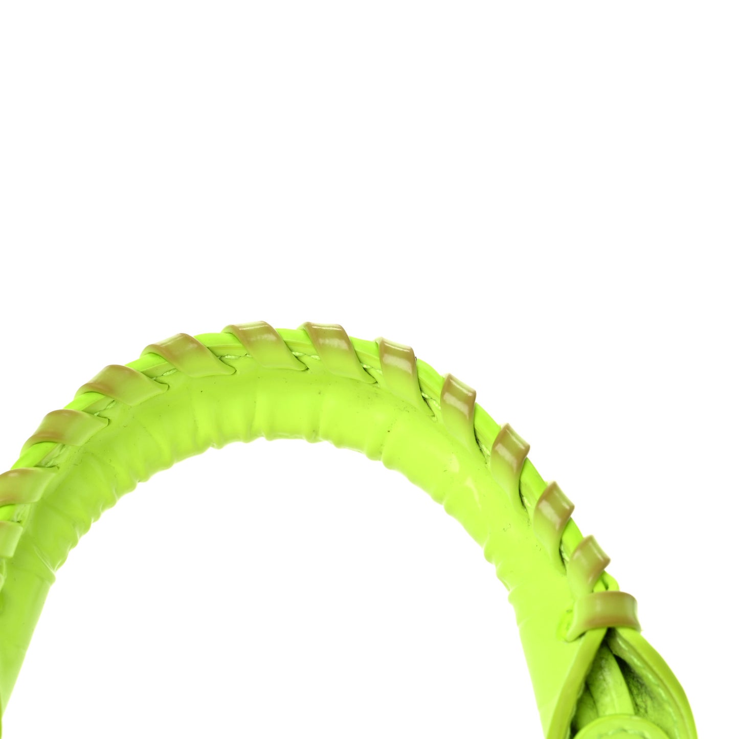 Semi Shiny Calfskin Crocodile Embossed Neo Classic Silver Hardware Mini City Fluo Yellow