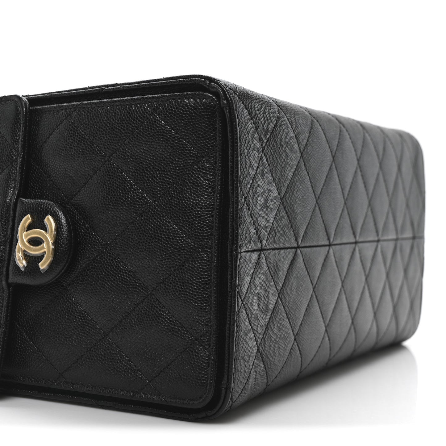 Caviar Quilted Medium Chanel 25 Handbag Black