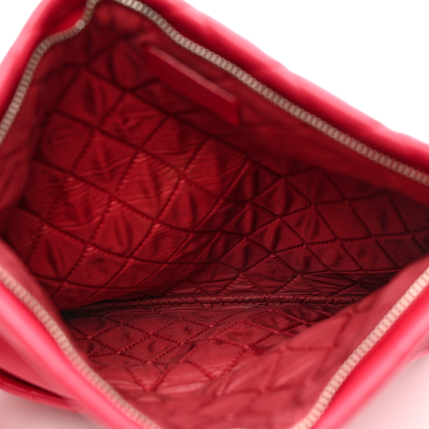 Chanel Lambskin Quilted CC Beauty Clutch Red 4 of 8