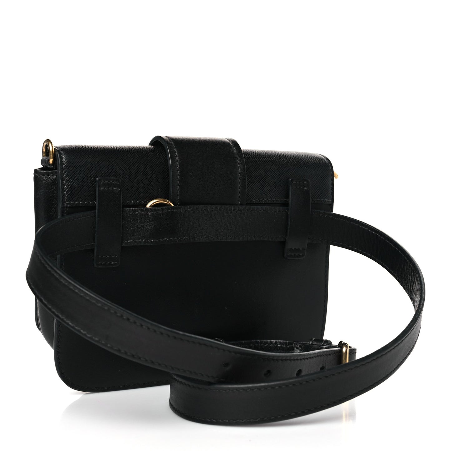 Saffiano City Calf Cahier Belt Bag Black