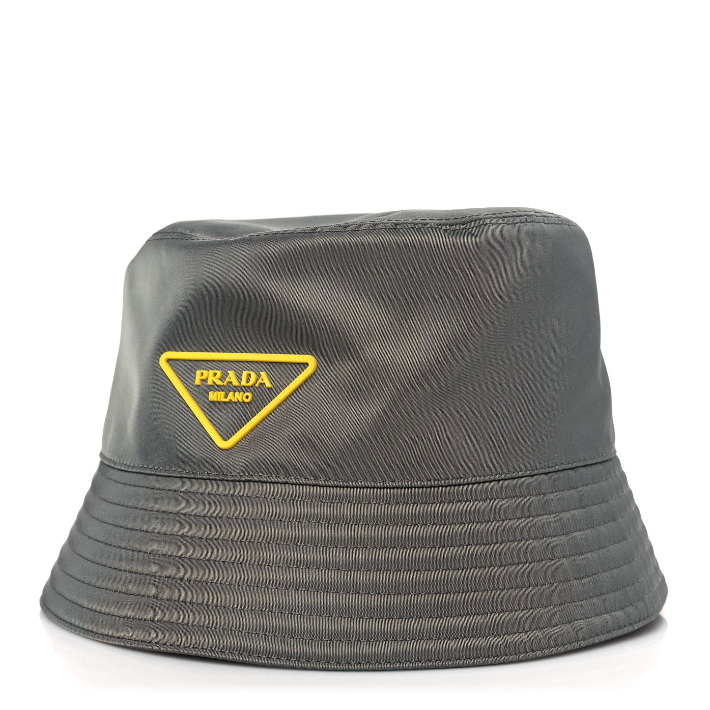 Re-Nylon Logo Mens Bucket Hat L Ardesia Giallo