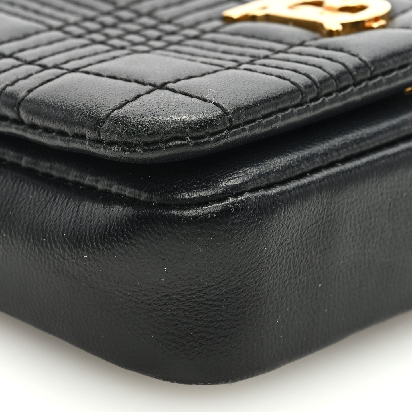 Lambskin Quilted Micro Lola Bag Black