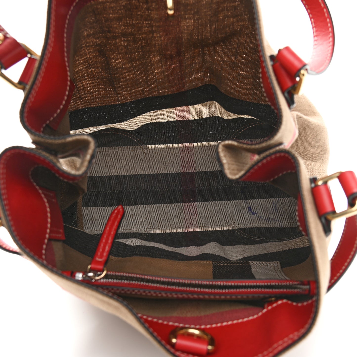 Canvas Mega Check Medium Maidstone Cadmium Red