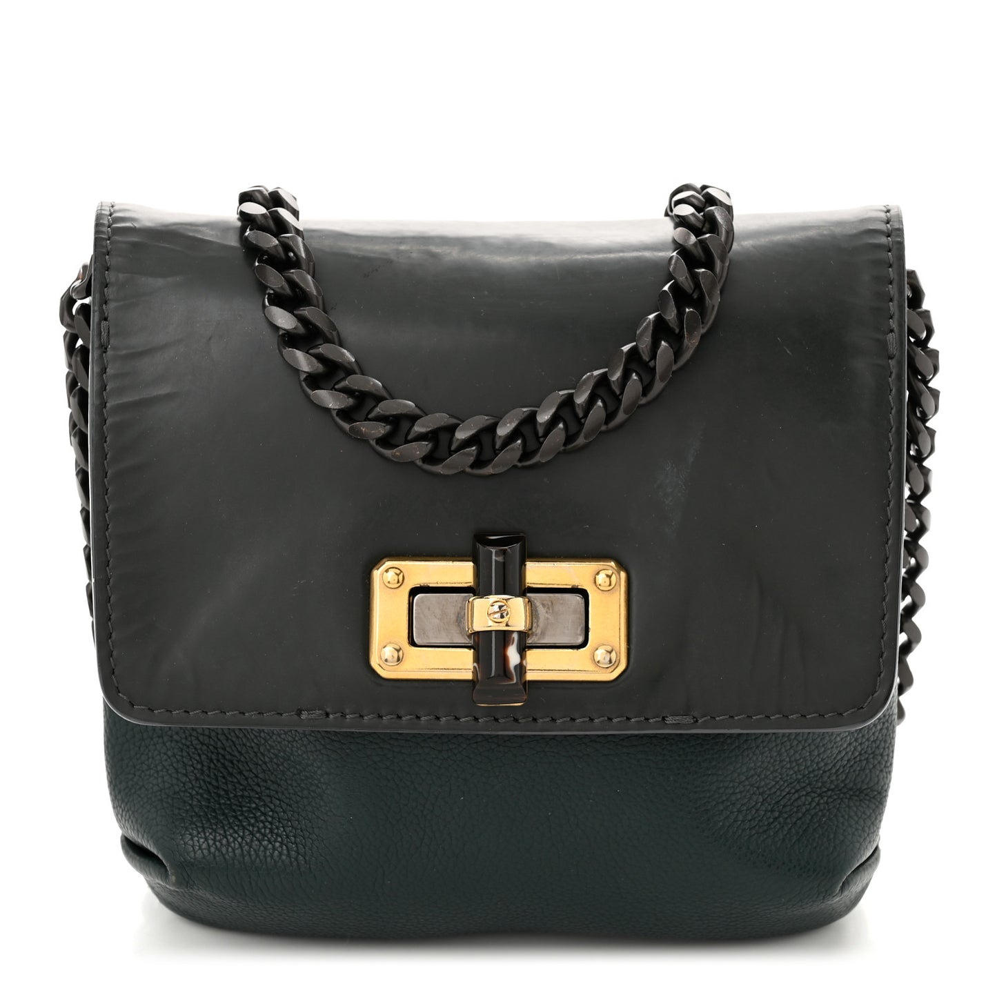 Calfskin Mini Happy Edgy Crossbody Green