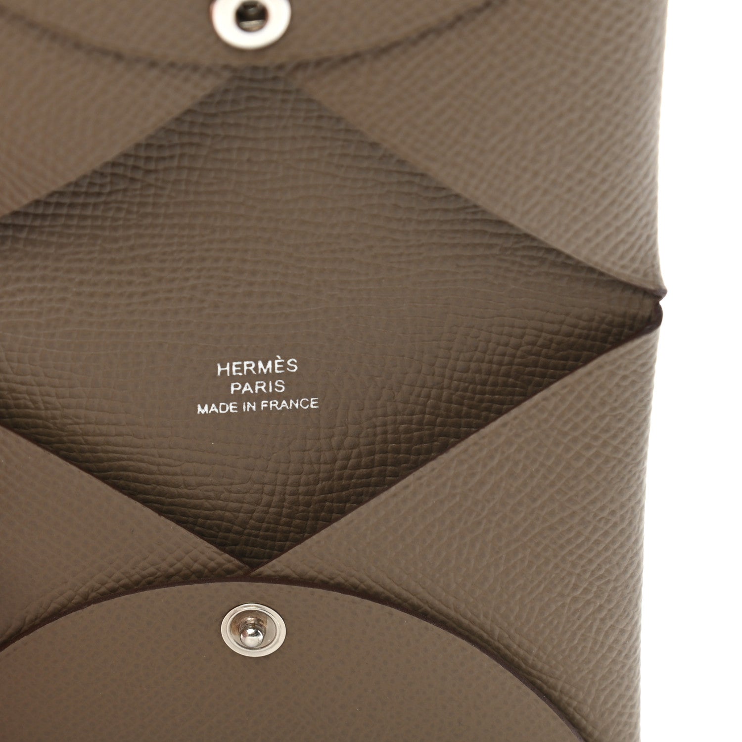 Hermes Epsom Calvi Card Case Etoupe 6 of 8
