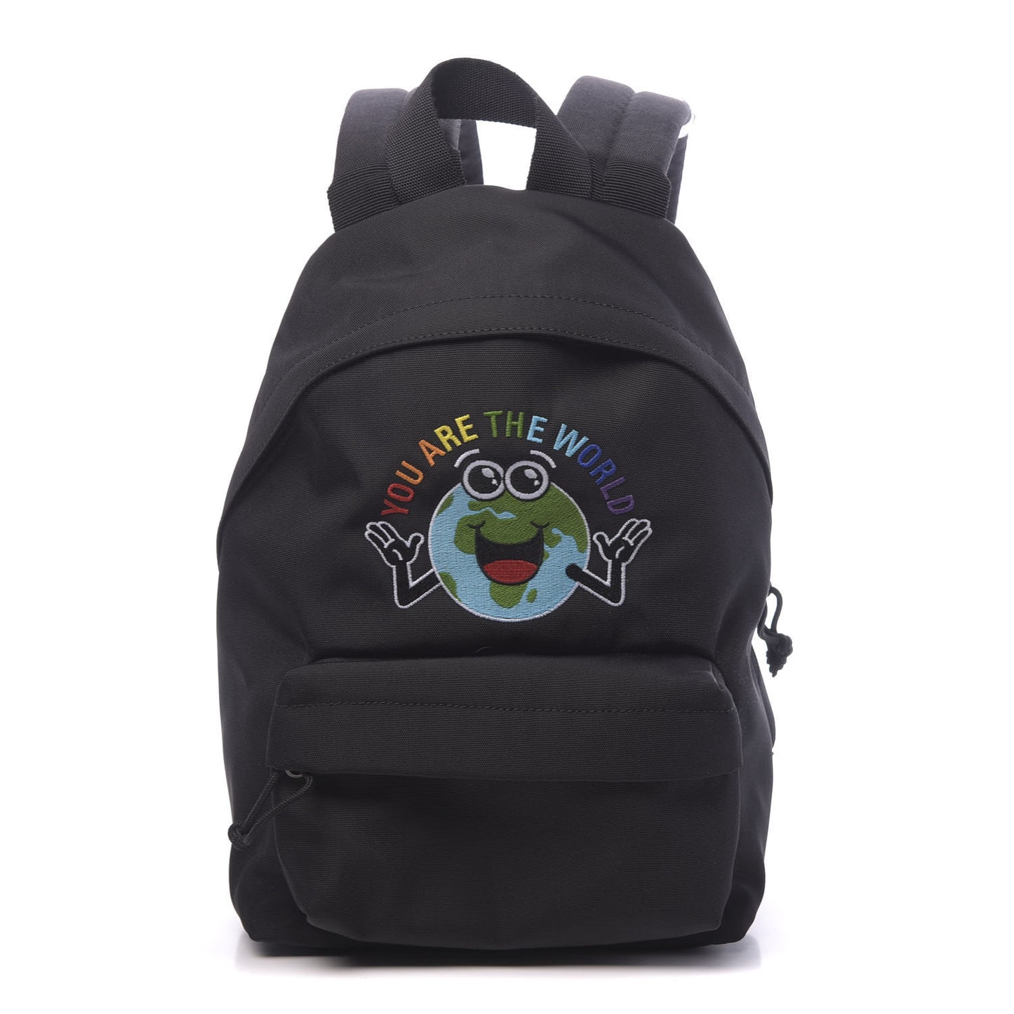 Nylon Embroidered You Are The World Explorer Backpack S Black