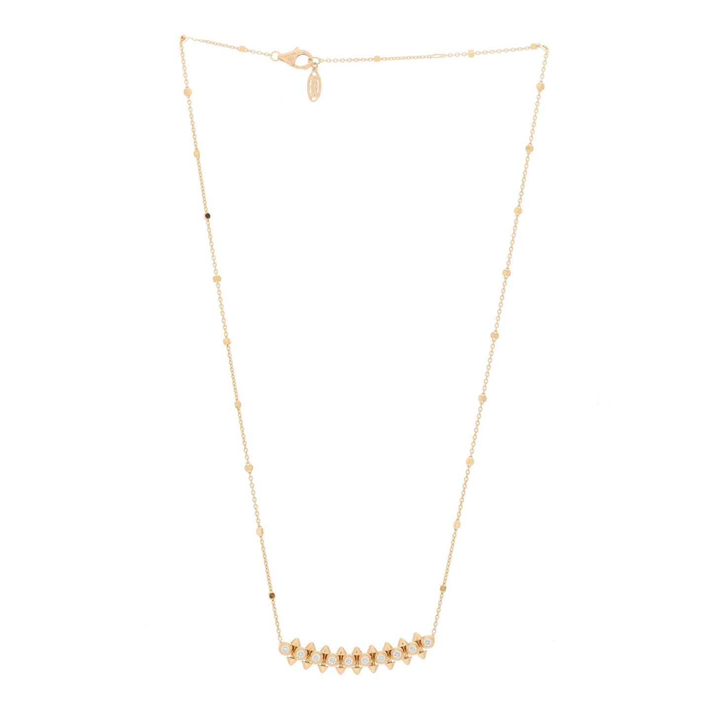 18K Pink Gold Diamond Clash de Cartier Necklace