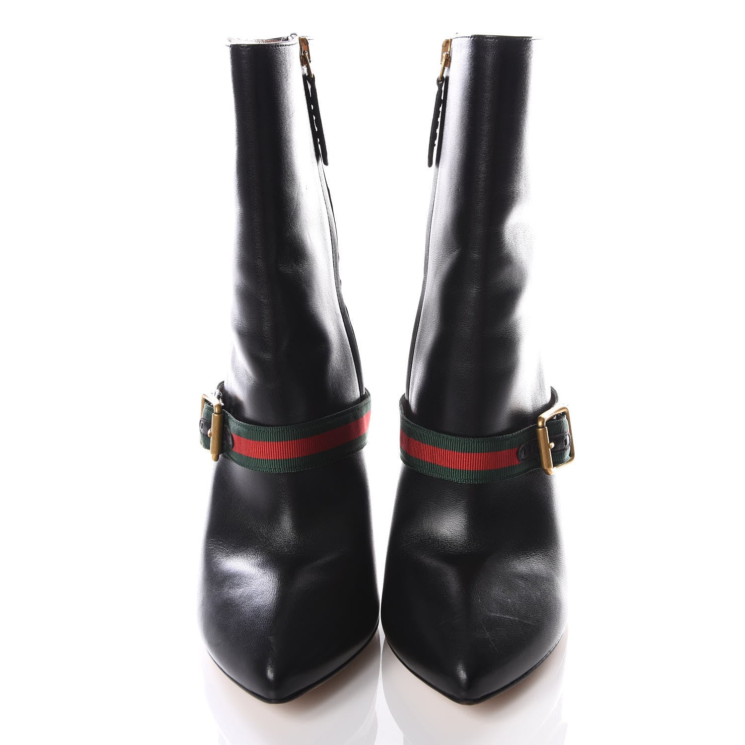 Gucci Nappa Sylvie Ankle Boots 37.5 Black 3 of 8