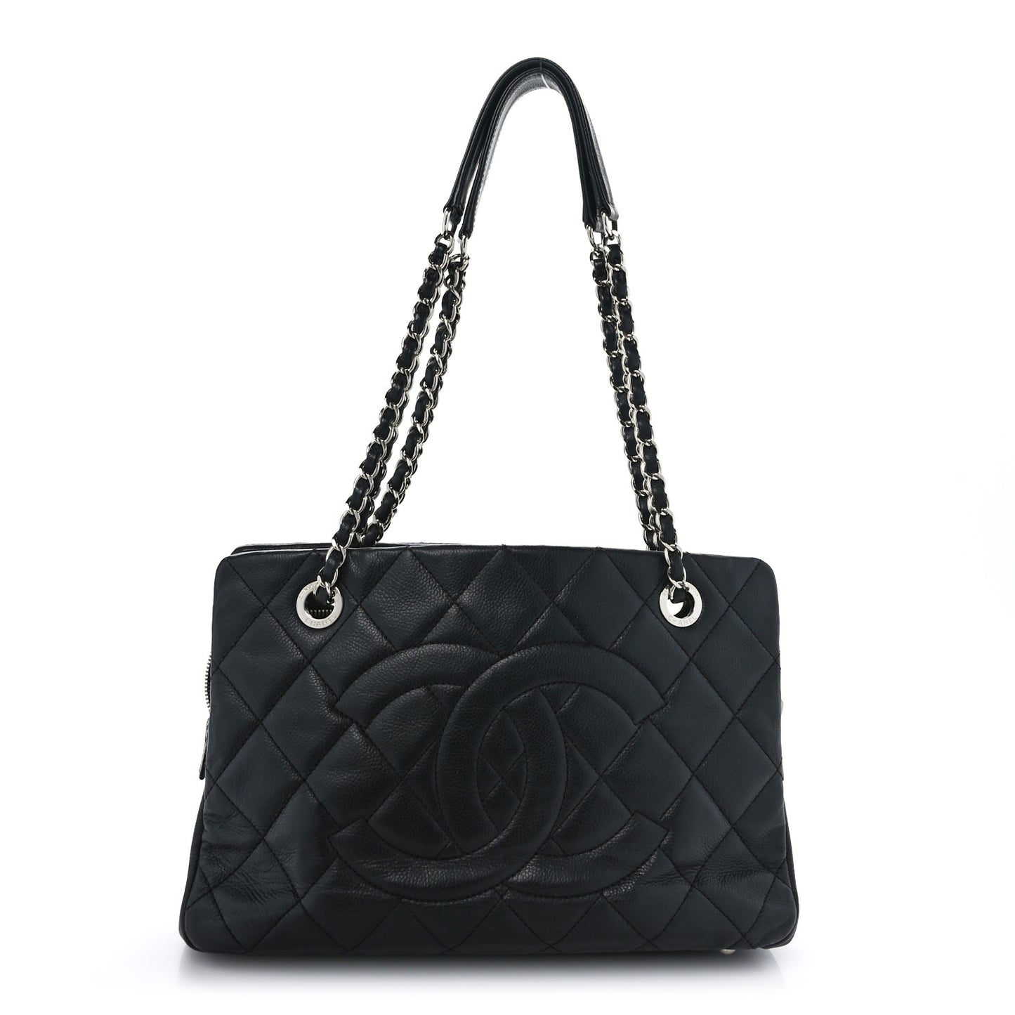 Caviar Quilted Timeless CC Soft Tote Black