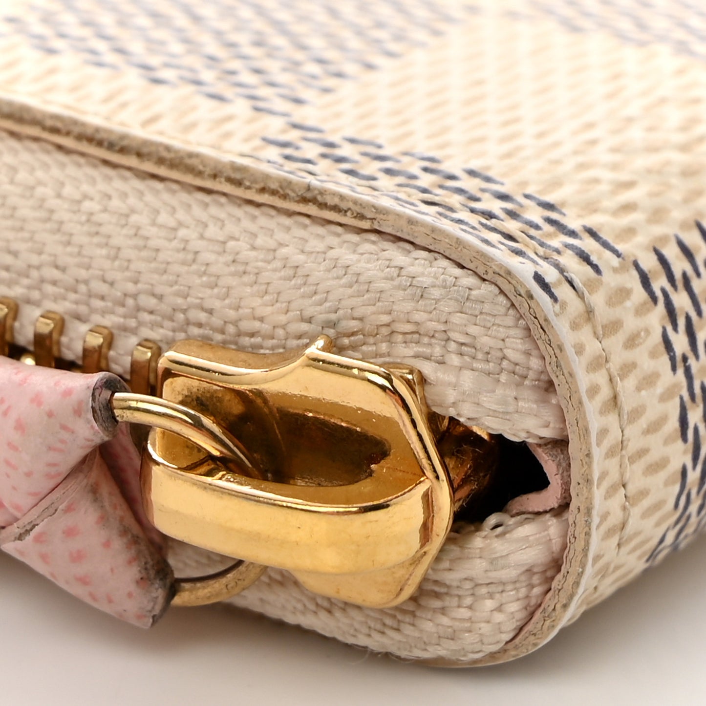 Damier Azur Clemence Wallet Rose Ballerine