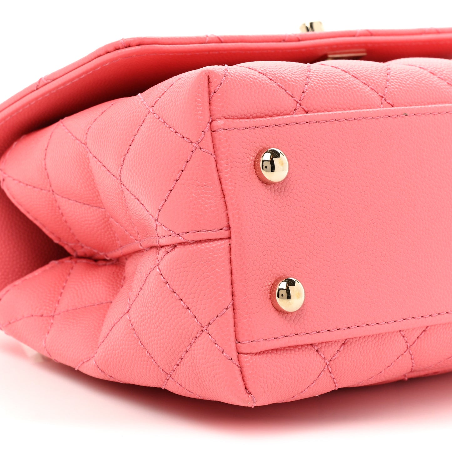 Caviar Quilted Mini Coco Handle Flap Pink