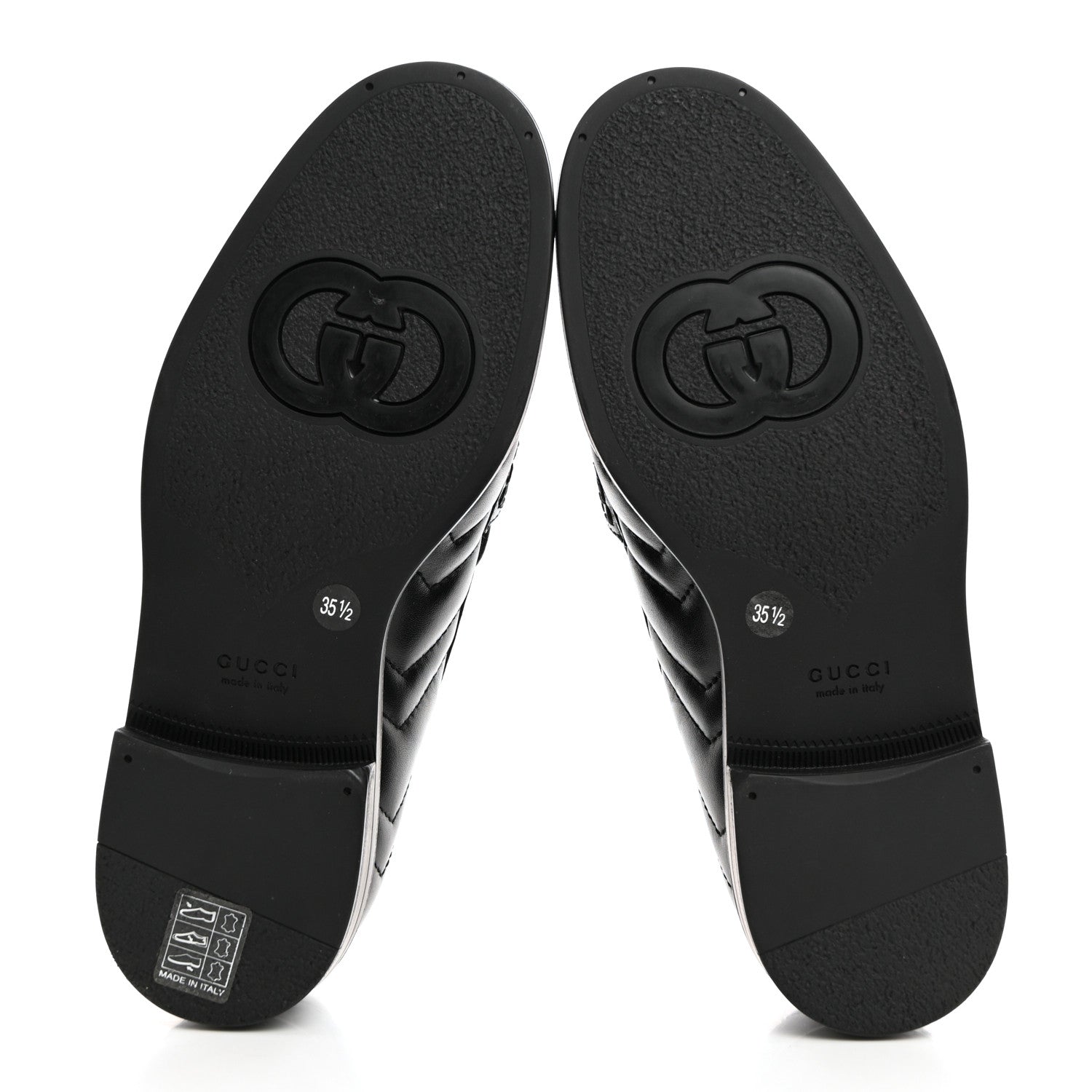 Gucci Nappa Matelasse Double G Marmont Loafers 35.5 Black 5 of 9
