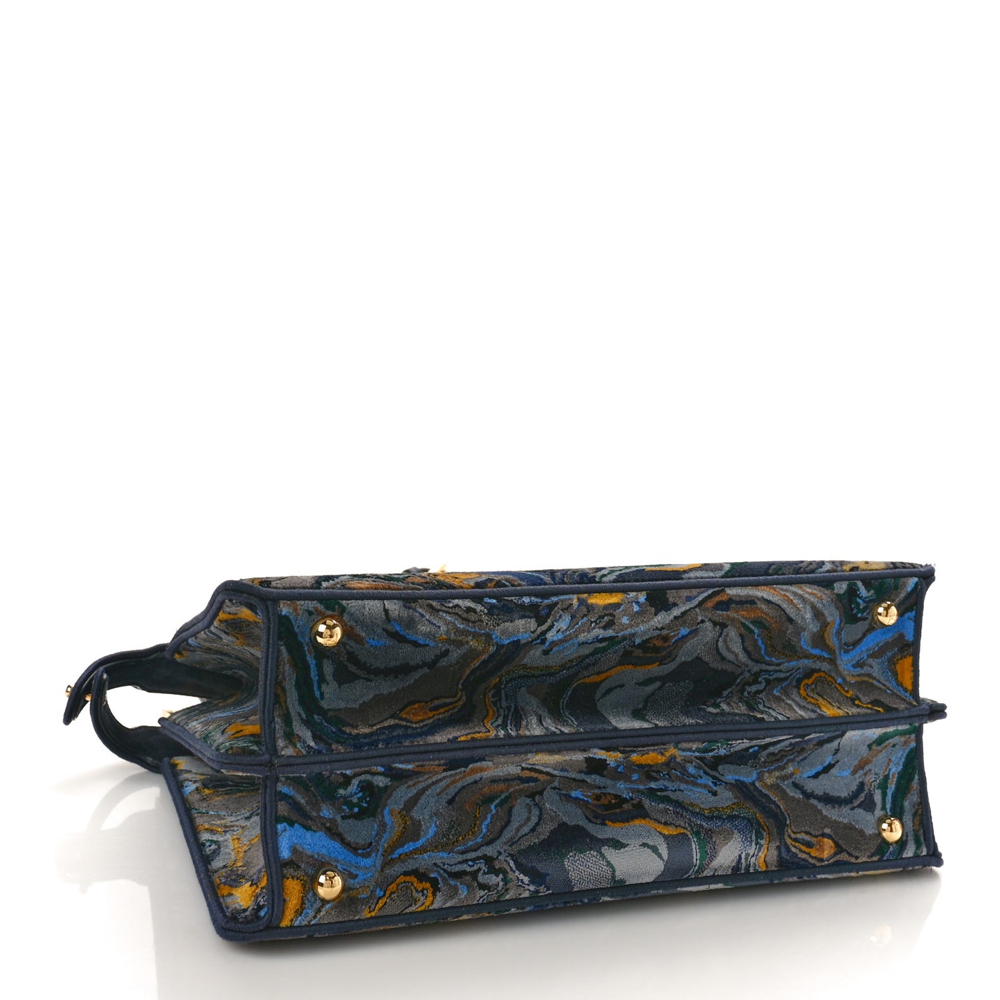Velvet Marble Medium Peekaboo I SEE U Satchel Bleu Multicolor