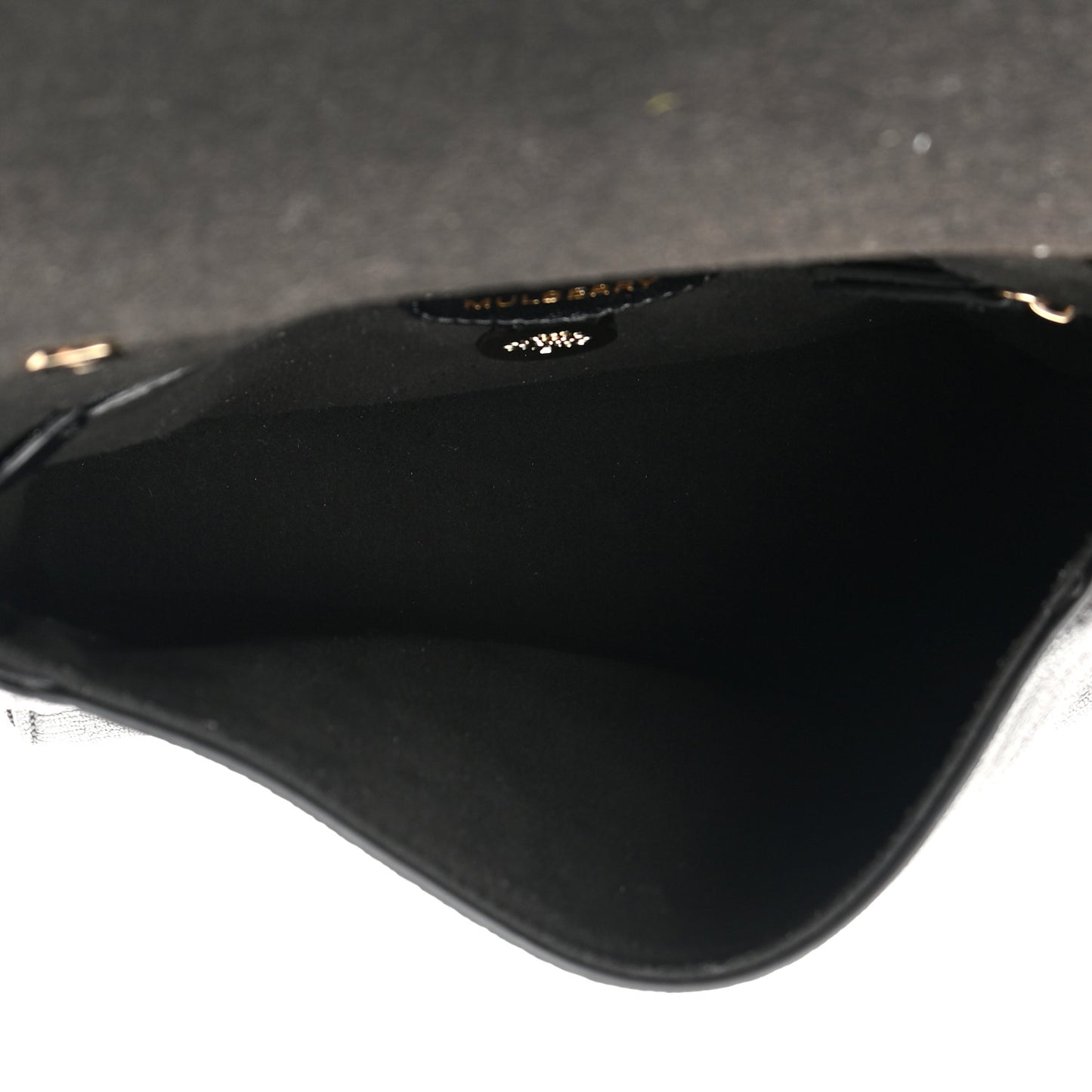 Glossy Goatskin Small Lily Flap Black