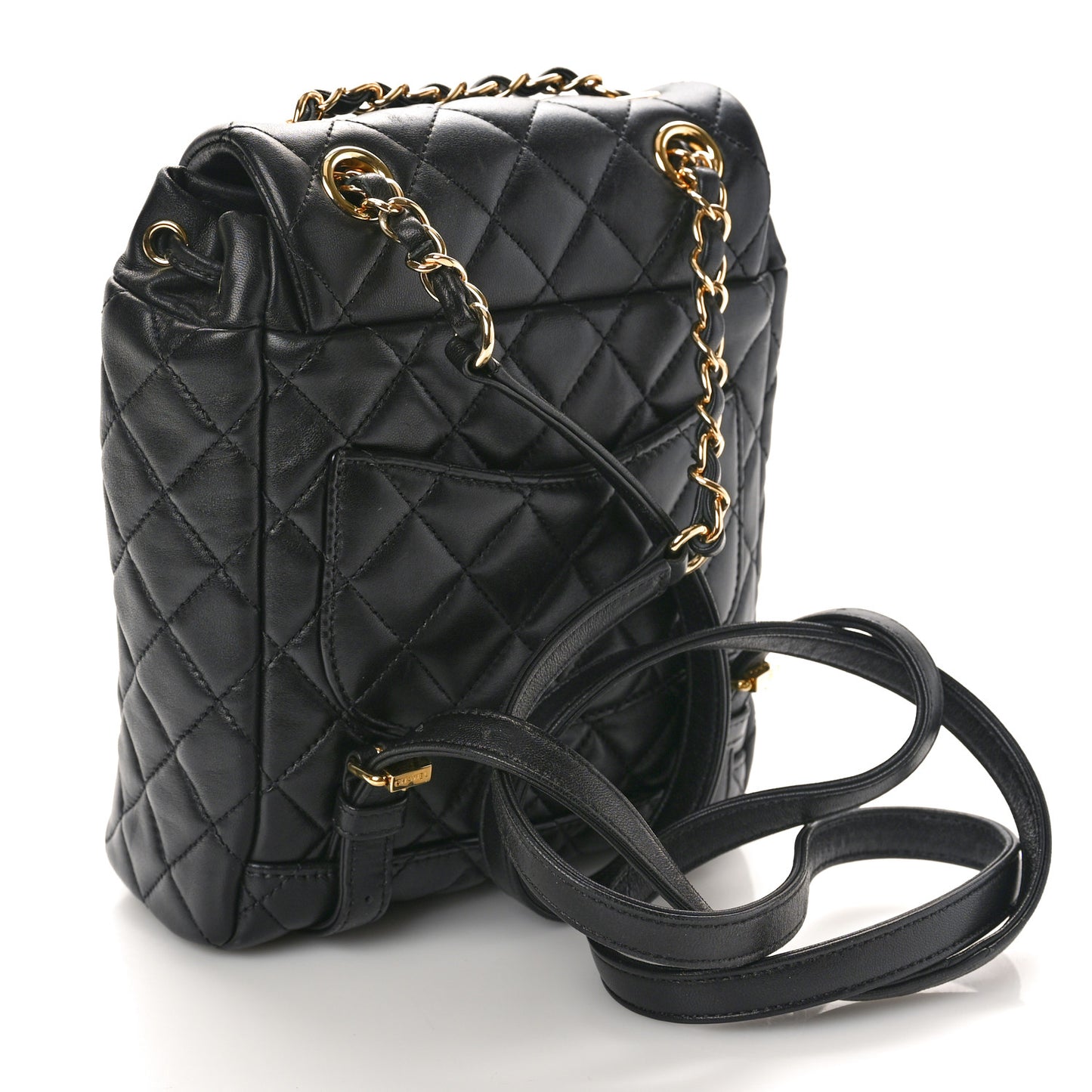 Lambskin Quilted Mini Urban Spirit Backpack Black