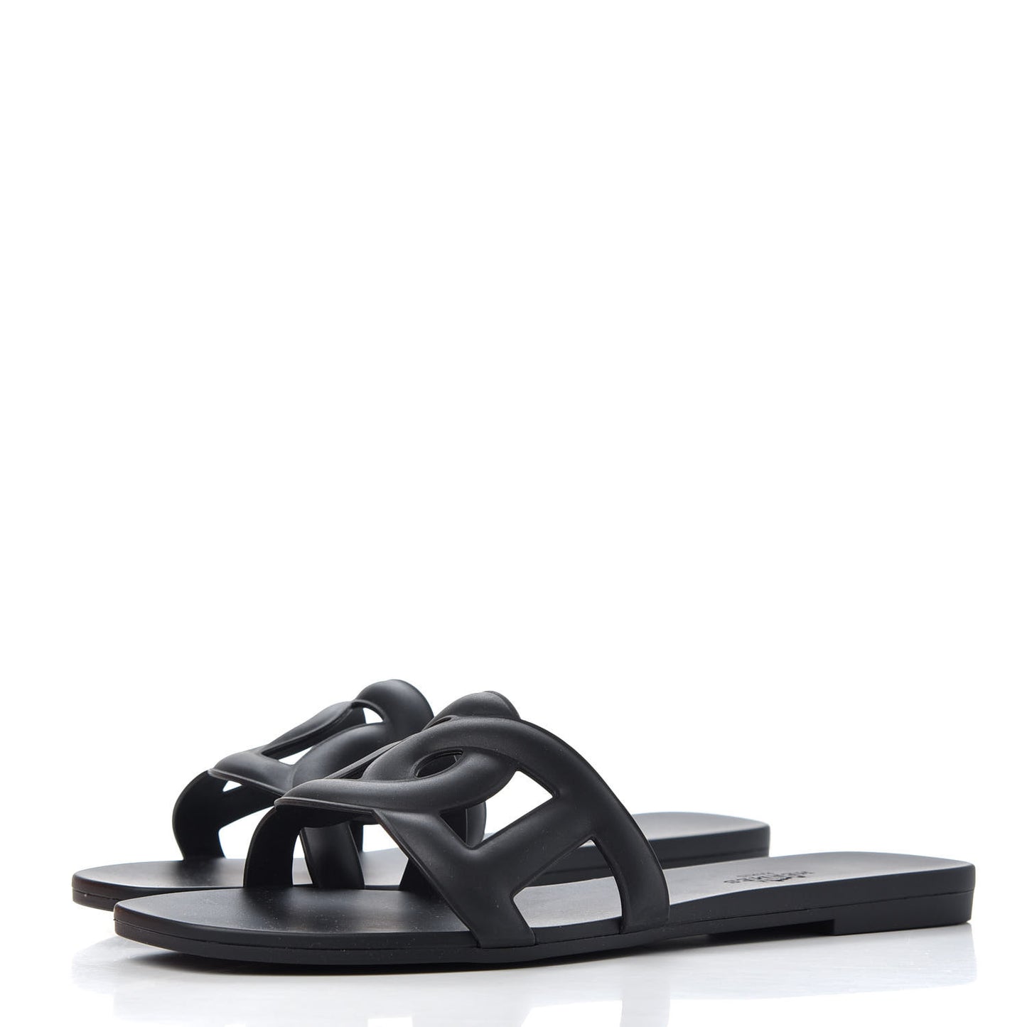 Rubber Aloha Sandals 37 Black
