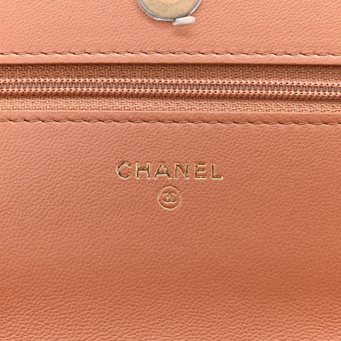 Lambskin Quilted Chanel 19 Wallet On Chain WOC Brown