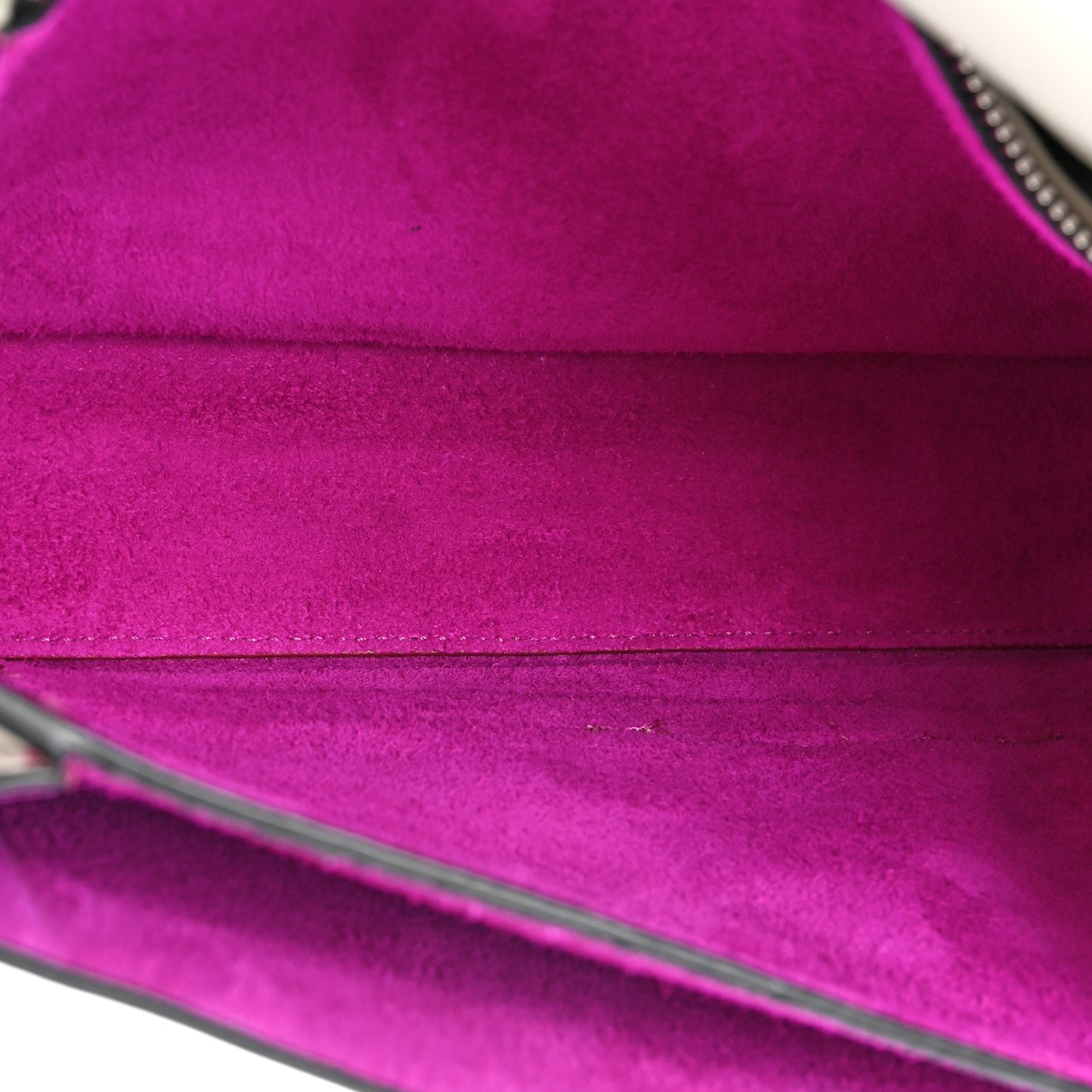 Natural Calfskin Medium Biker Case Shoulder Bag White