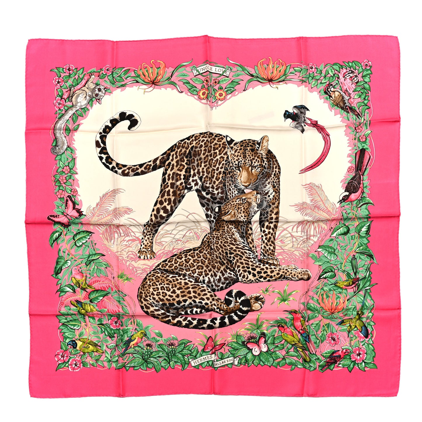 Silk Jungle Love Scarf 90