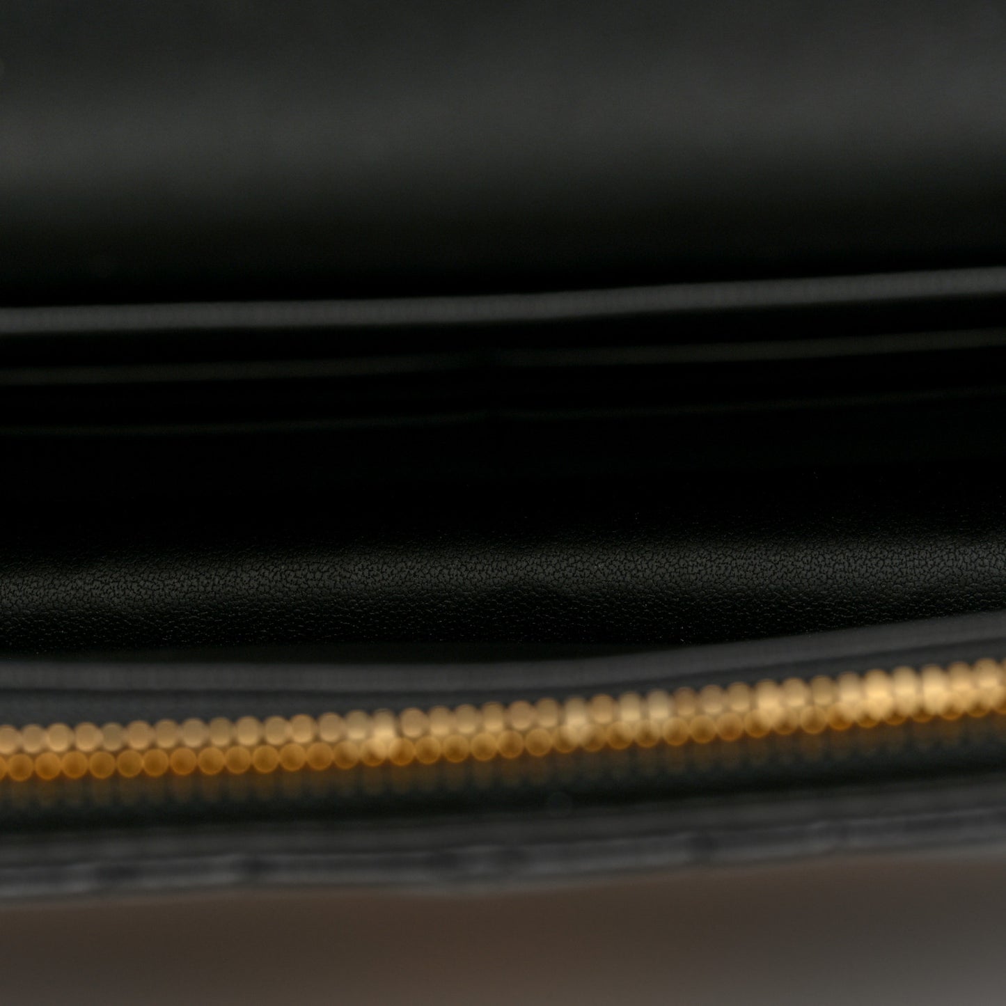 Supple Calfskin Caro Pouch with Chain Black