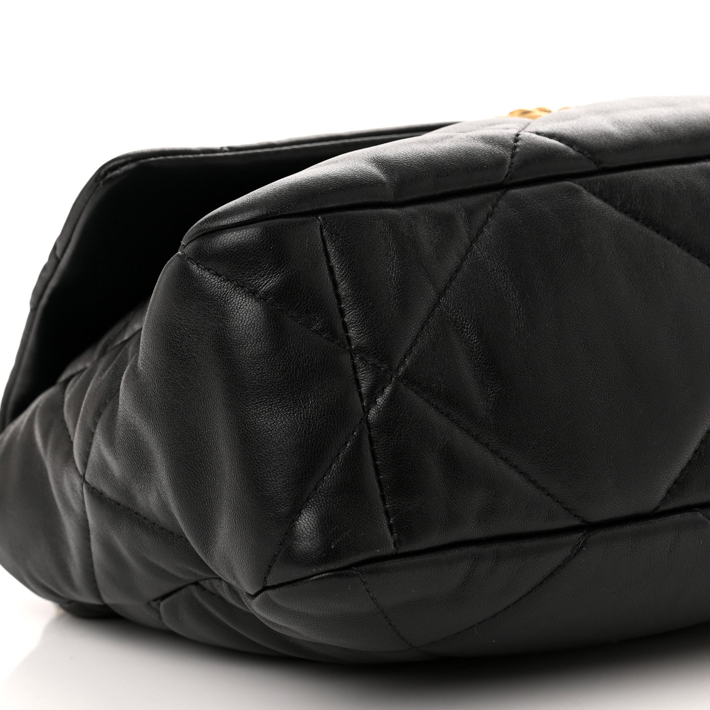 Lambskin Quilted Large Chanel 19 Flap Black