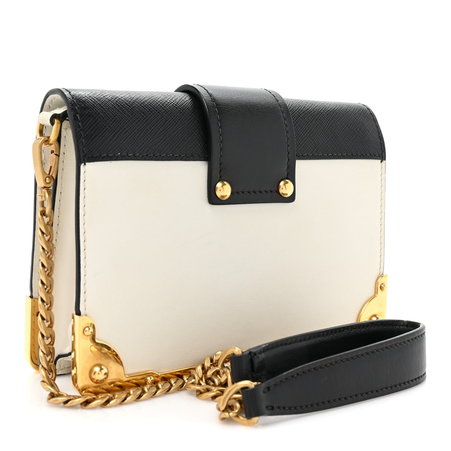 City Calf Saffiano Cahier Bag Talco Black