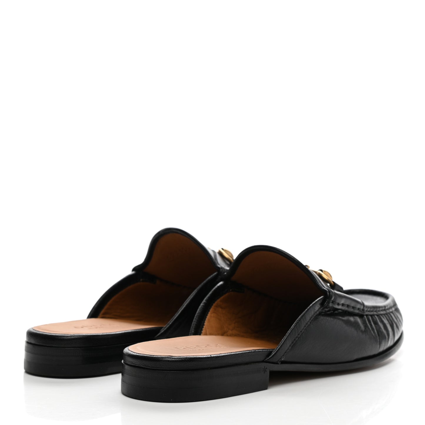 Goatskin Mens Horsebit Slippers 8.5 Black