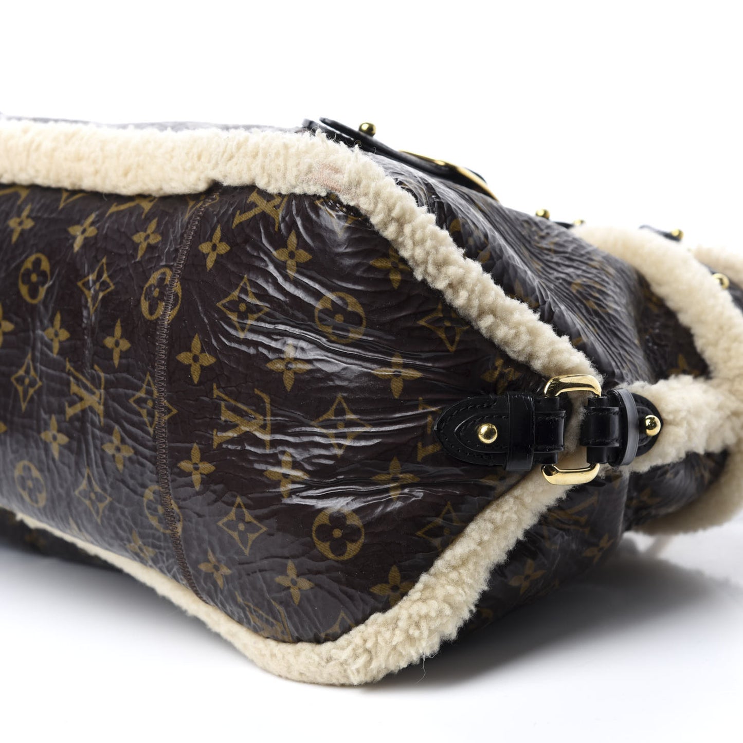Patent Monogram Shearling Sac Thunder