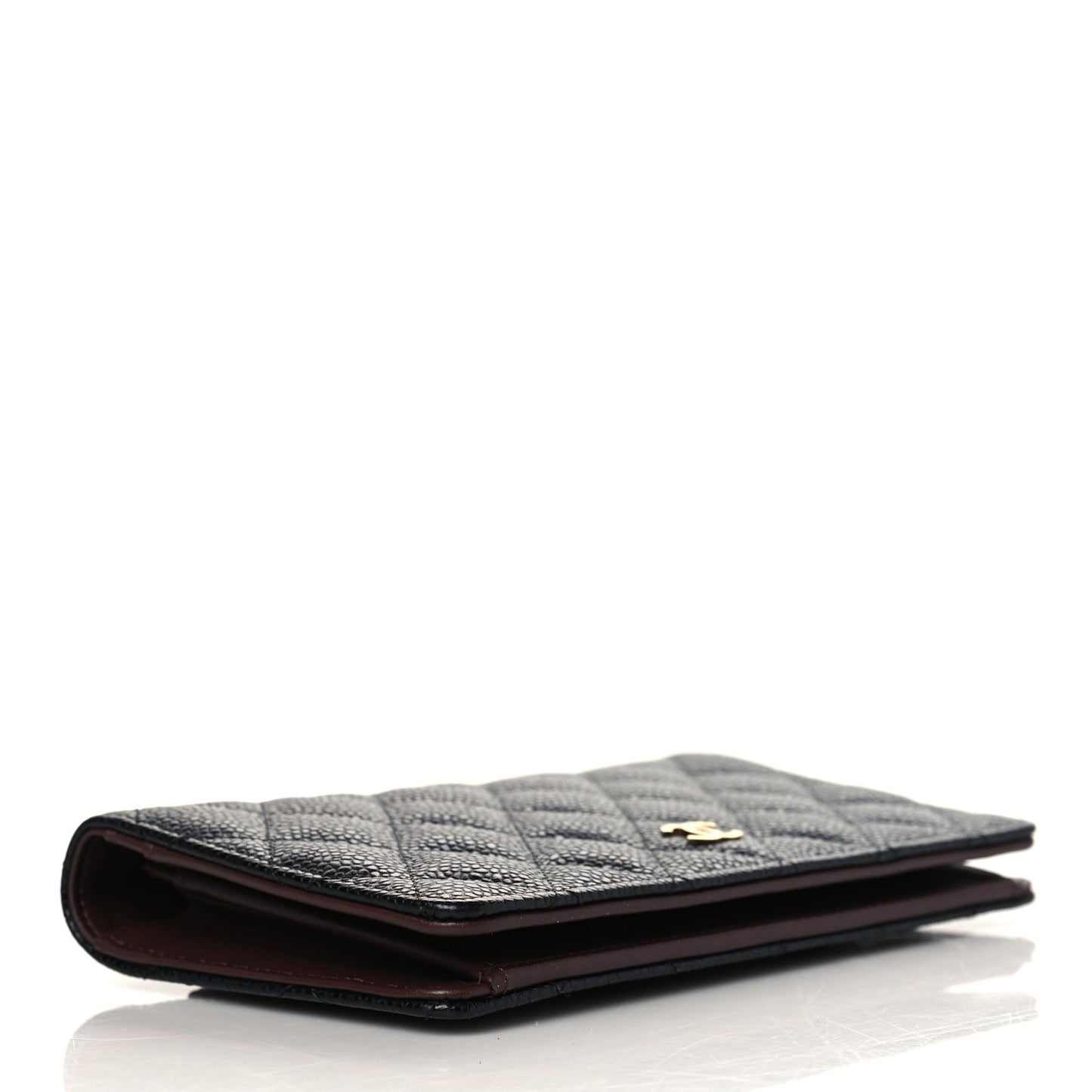Caviar Quilted Yen Wallet Black