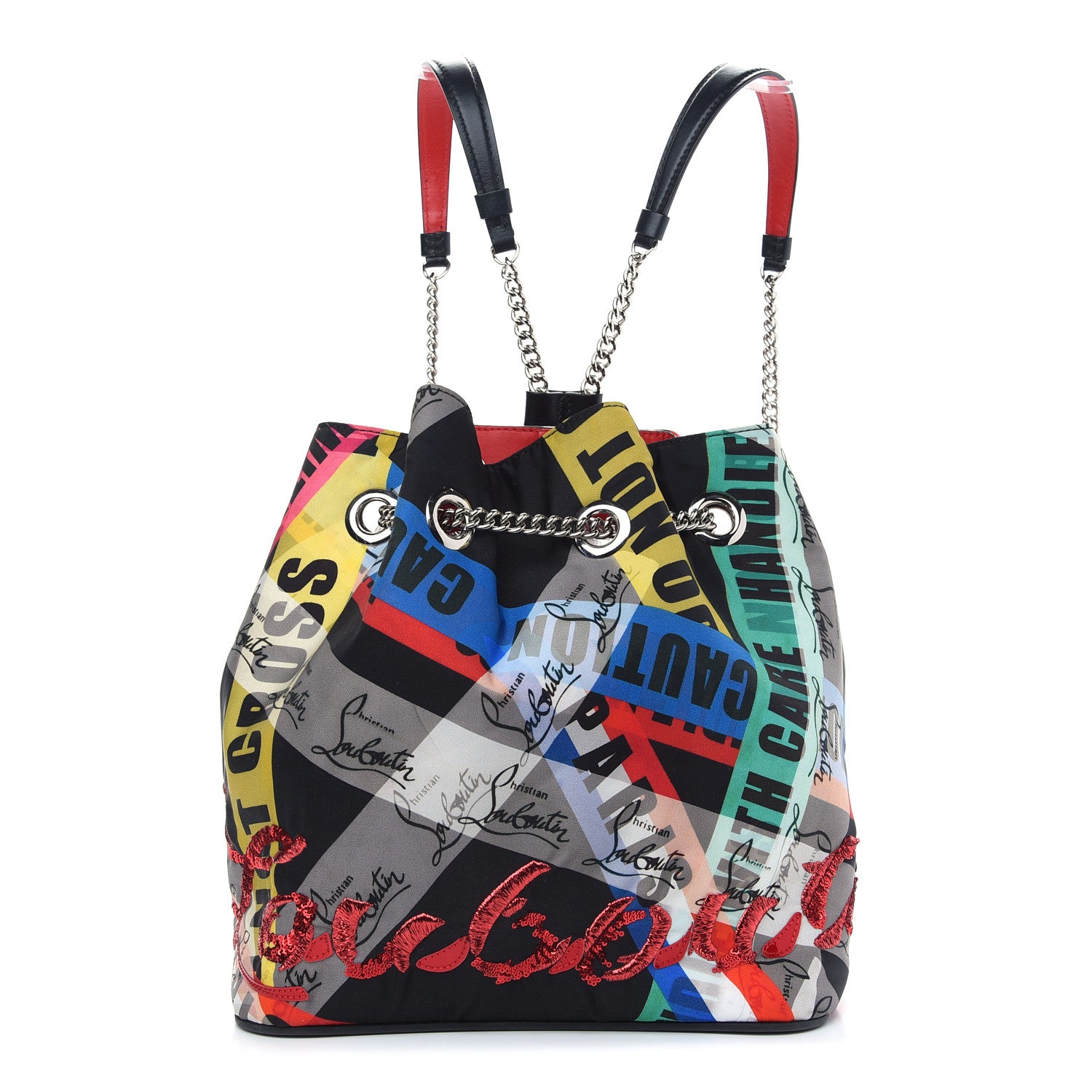 Christian Louboutin Calfskin Loubiballage Backpack Multicolor 1 of 8