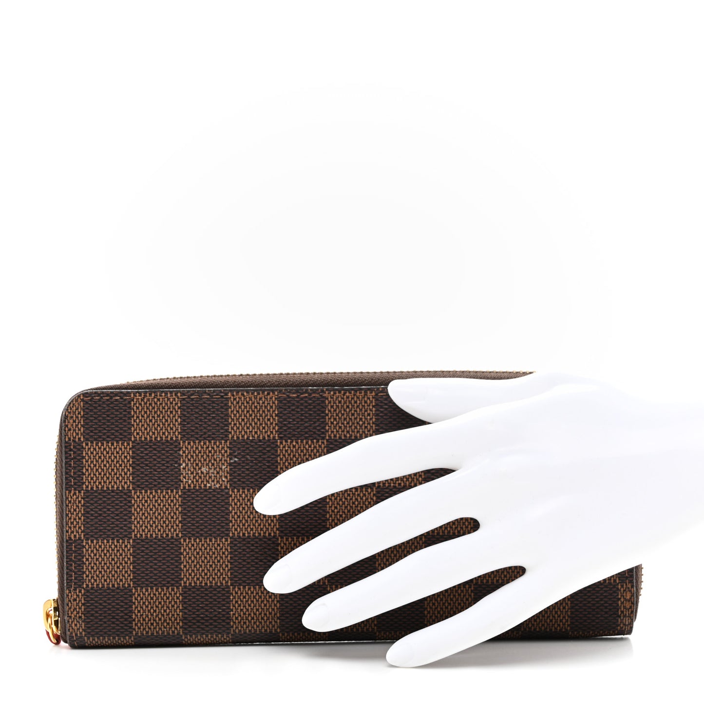 Damier Ebene Clemence Wallet Cherry