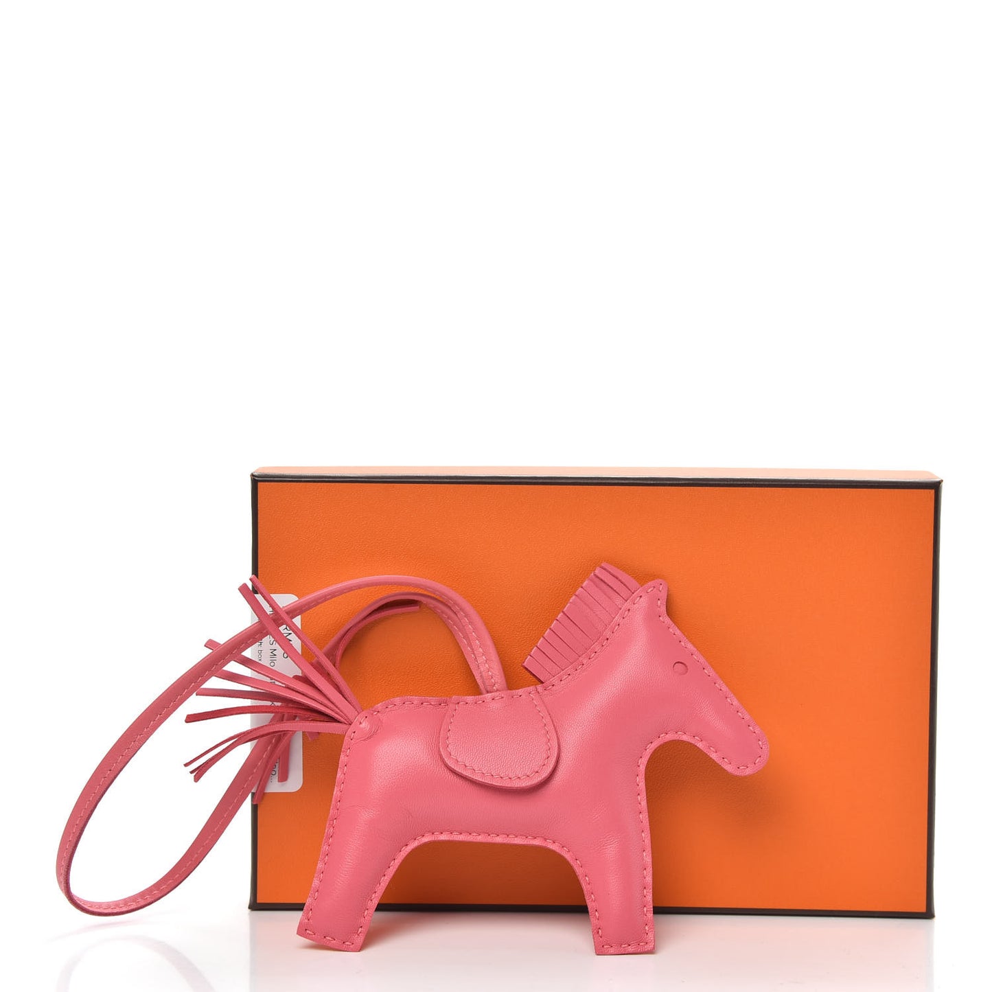 Milo Lambskin Grigri Rodeo Horse Bag Charm MM Rose Azalee