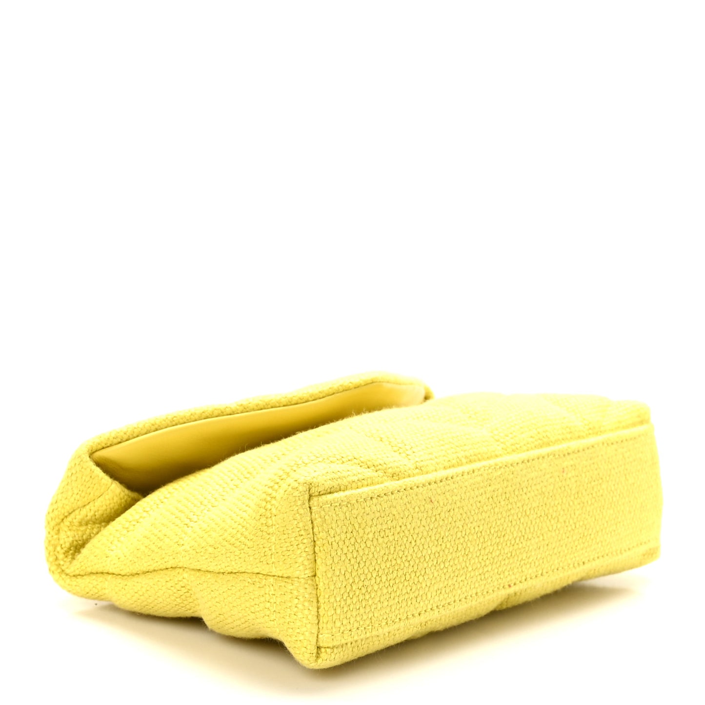Canvas Quilted Loulou Puffer Monogram Pouch Clutch Jaune Citron