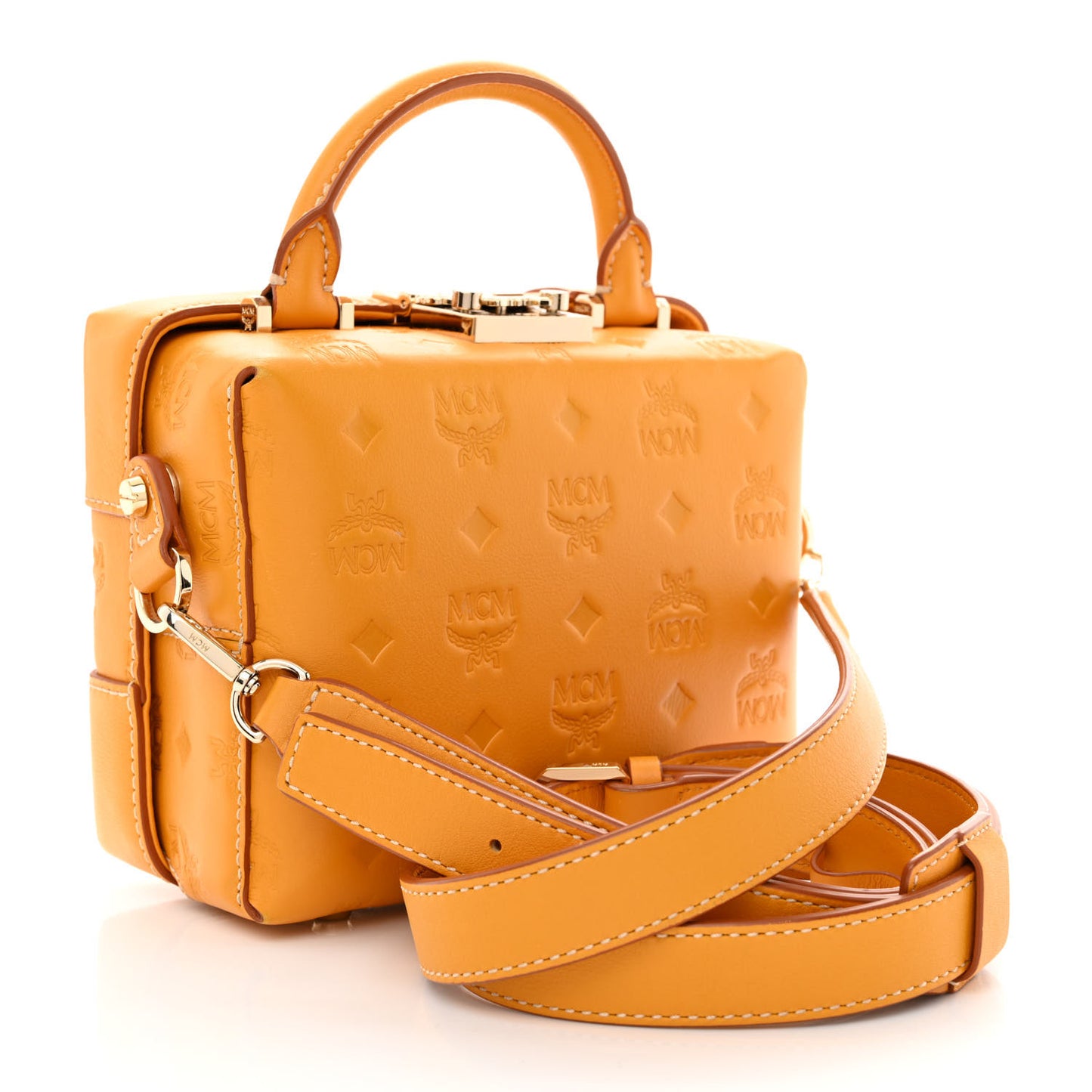 Calfskin Ottomar Monogram Soft Berlin Crossbody Golden Mango