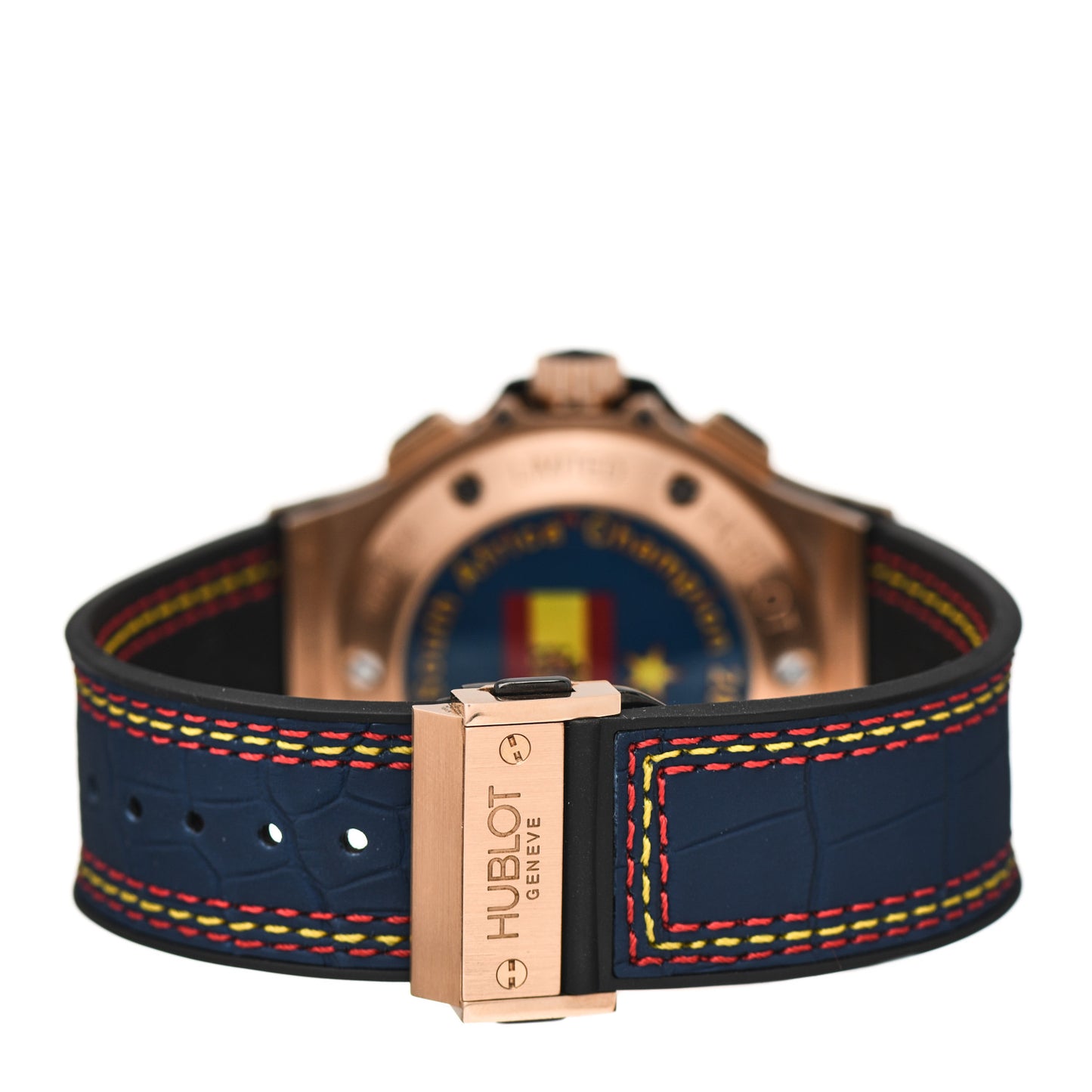 18K Rose Gold Ceramic Alligator 44mm Big Bang Limited Edition "FIFA World Cup" Automatic Watch Blue 318.PM.8529.GR.ESP10