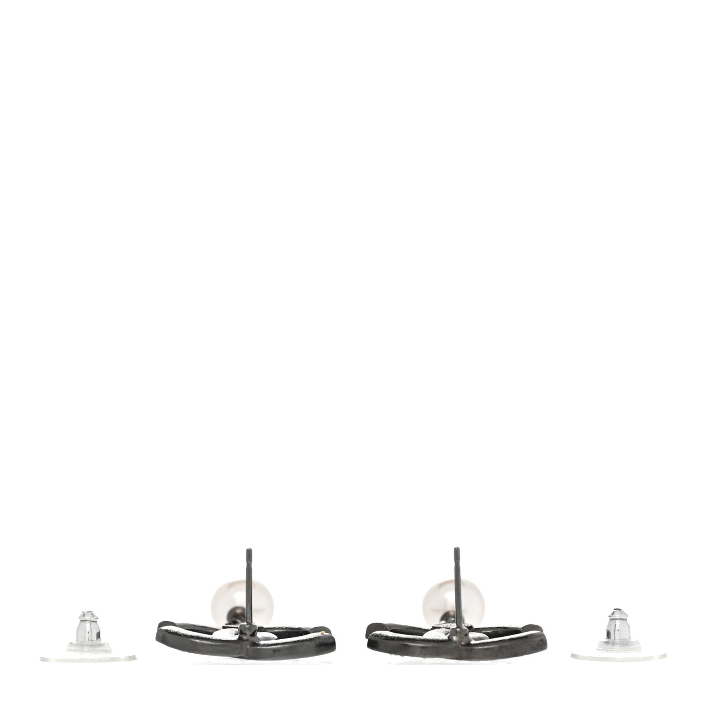 Ruthenium Crystal Pearl CC Drop Earrings
